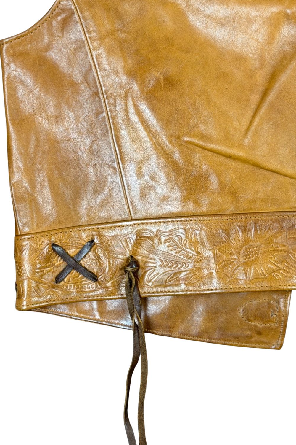 Polo Ralph Lauren Late 90s Ralph Lauren Embossed Western Leather Vest Size S / US 4 / IT 40 - 10 Thumbnail