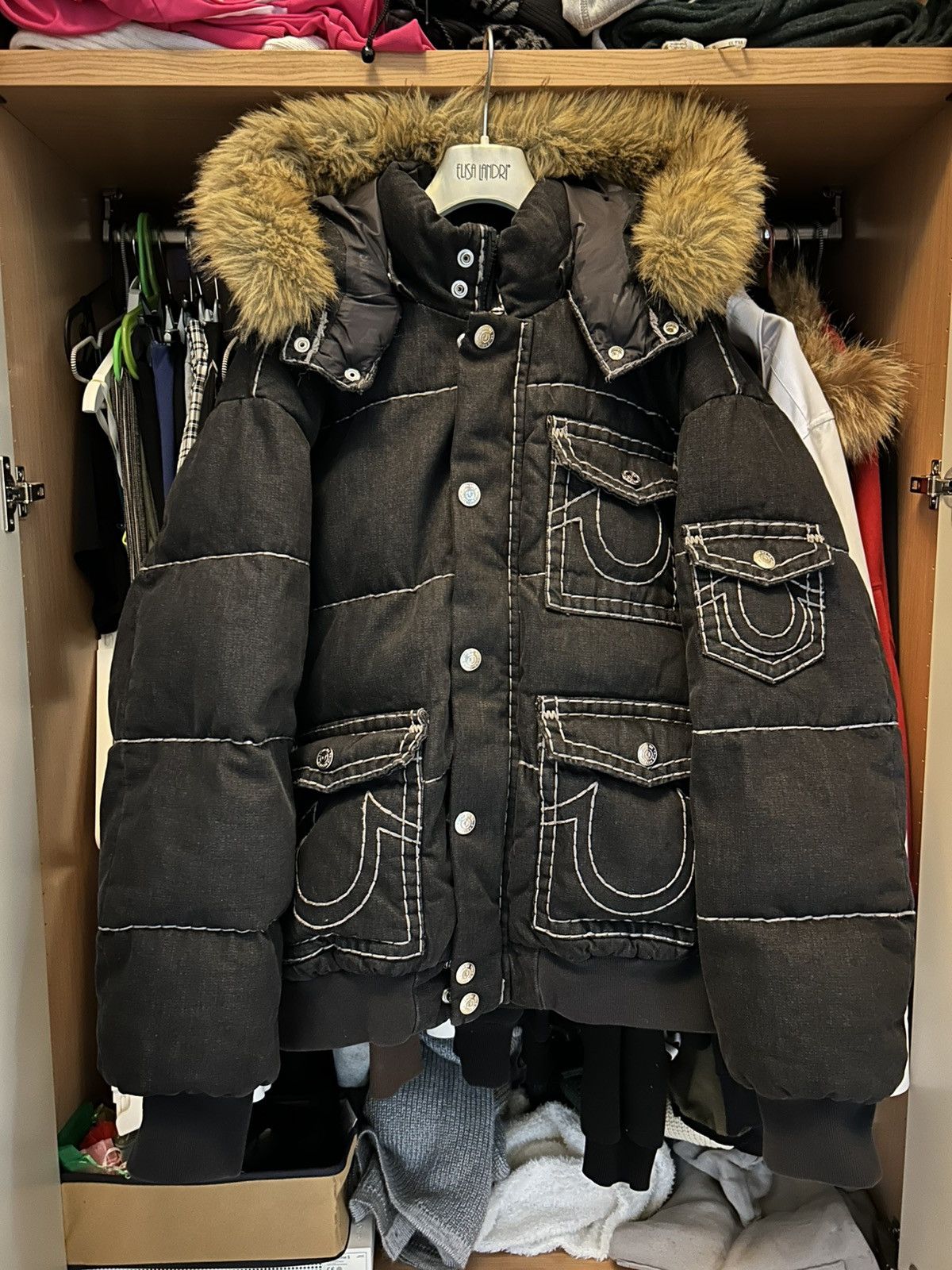 Supreme × True Religion Puffer True Religion x Supreme – Black