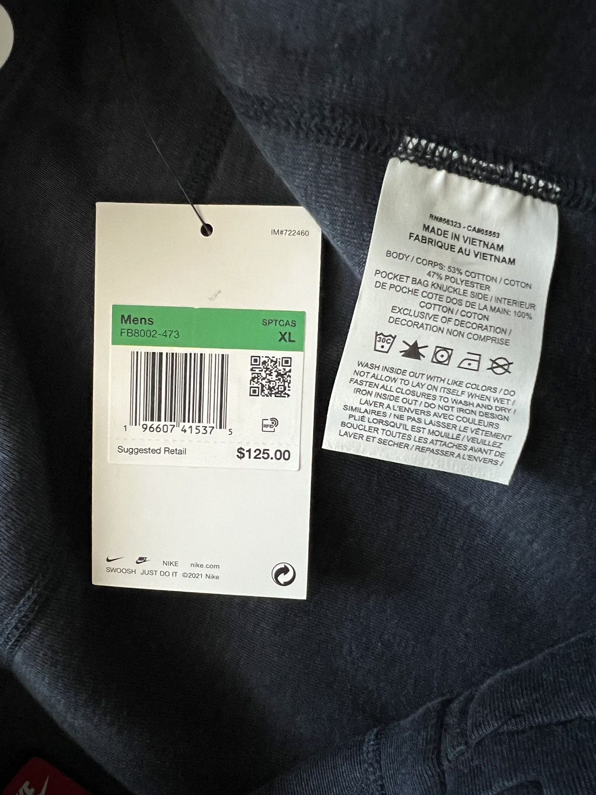 Nike Nike Sportswear Tech Fleece Joggers Dark Obsidian Size US 34 / EU 50 - 10 Thumbnail