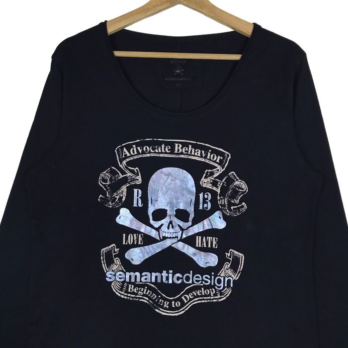 Roen Roen X Semantic Design Japan Skull Motive Long Sleeve Shirt