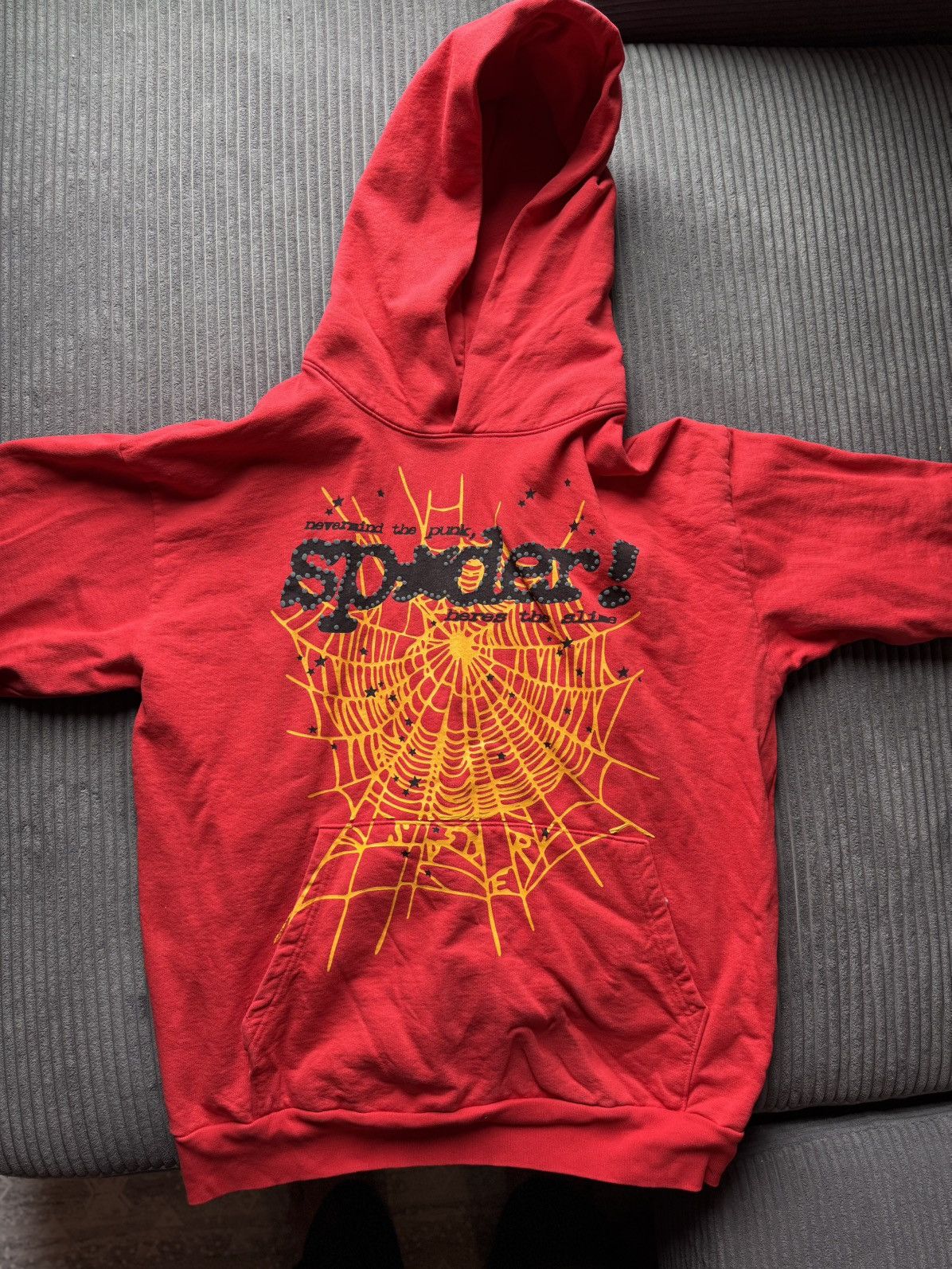 Sp5der Sp5der Worldwide Hoodie Red Web Size US XL / EU 56 / 4 - 1 Thumbnail
