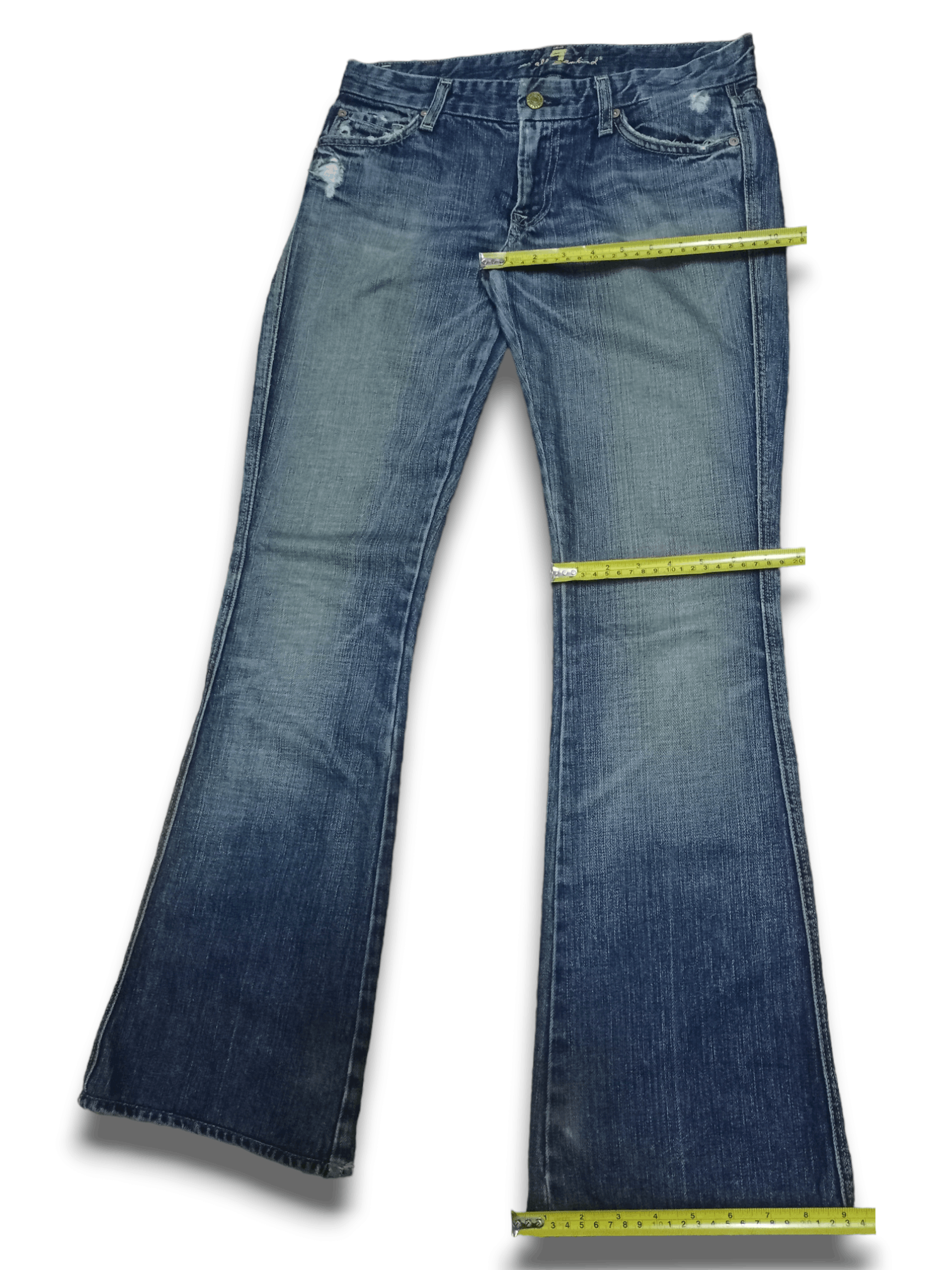 7 For All Mankind Vintage 7 For All Mankind Bell Bottom Distressed Flare Jeans Size 31" - 11 Thumbnail