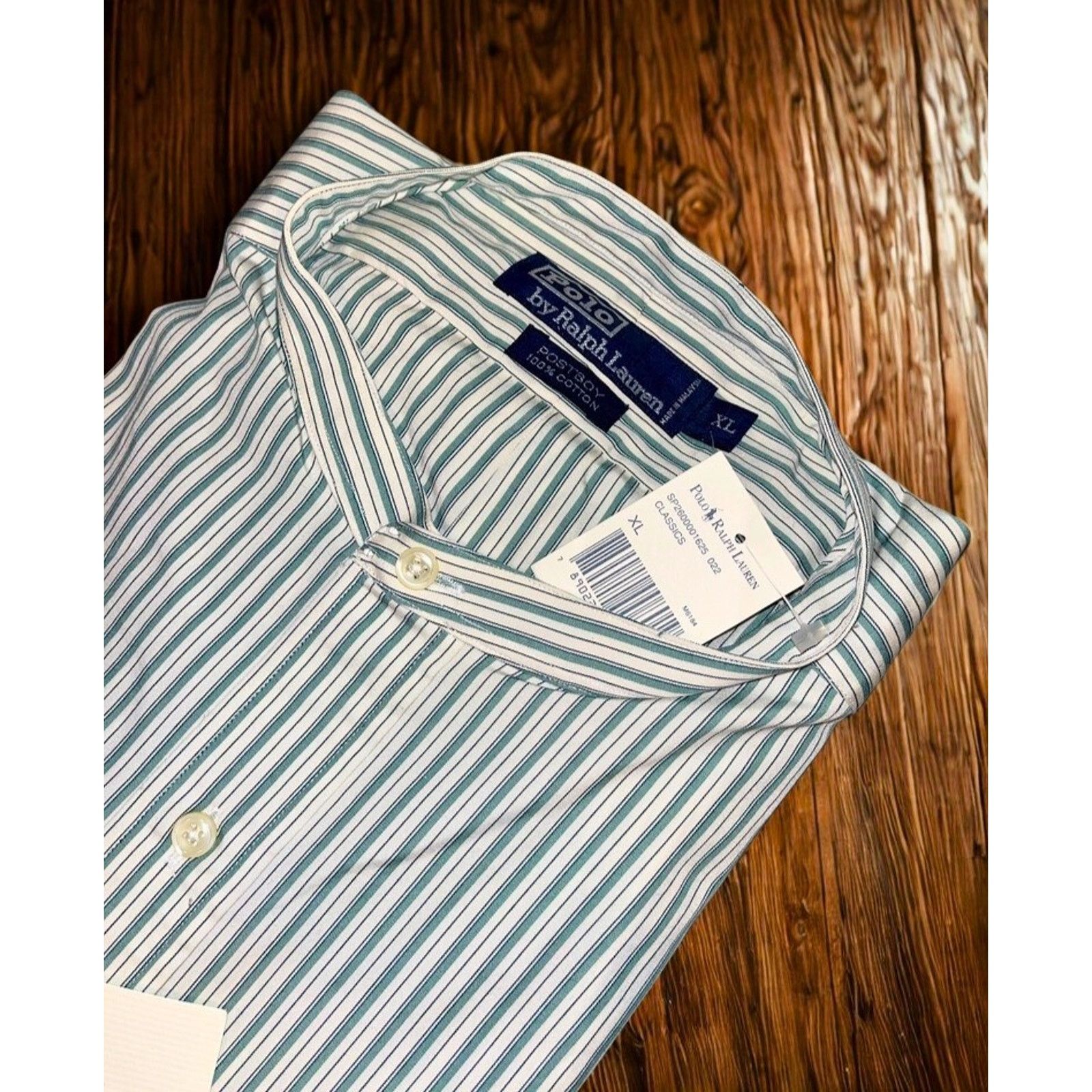 Polo Ralph Lauren Postboy Striped Button Shirt XL Deadstock