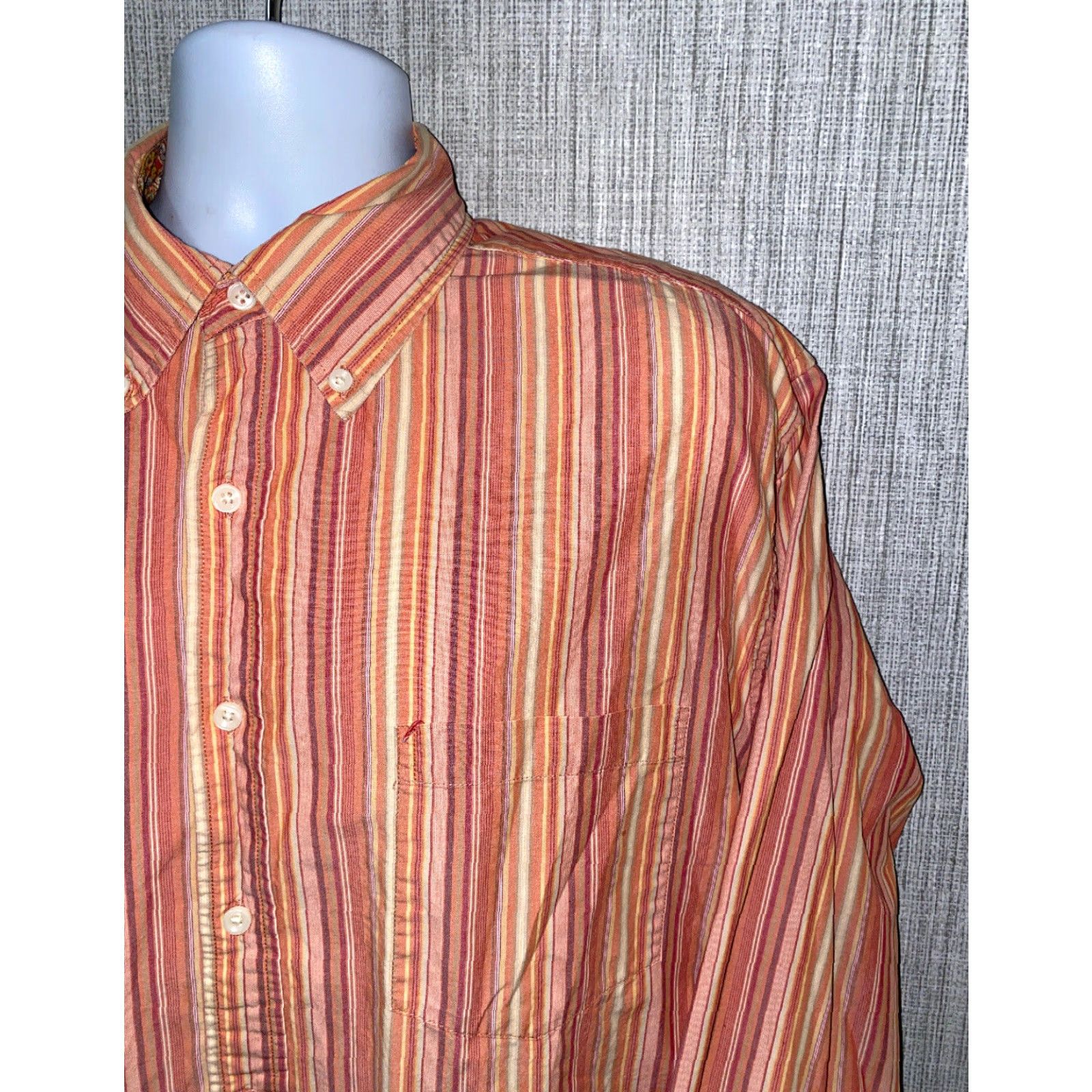 Robert Graham Robert Graham Striped Button-Up Shirt XL Long Sleeve Casual Multicolor Mens Size US XL / EU 56 / 4 - 2 Thumbnail