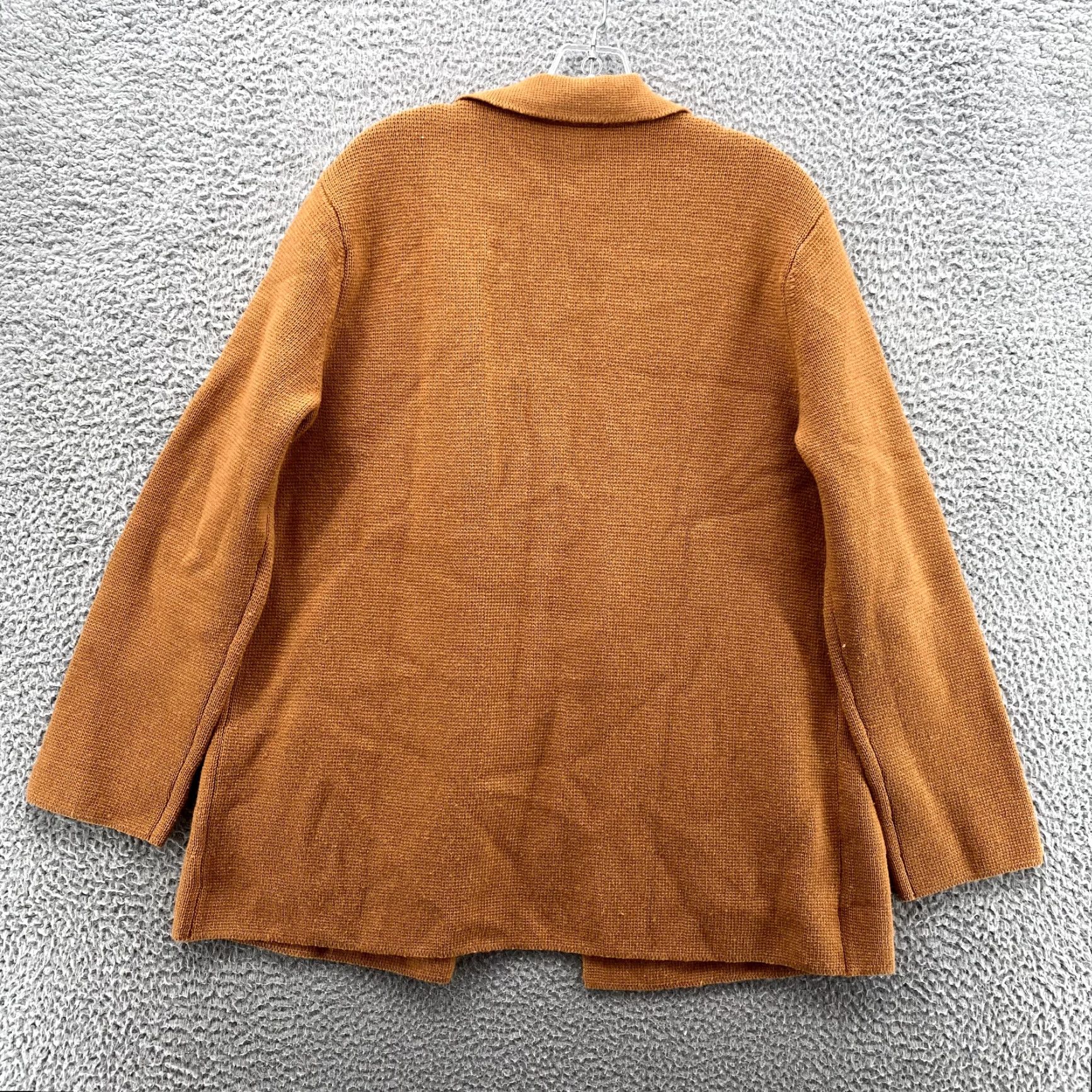 Talbots Talbots Knit Blazer Medium Orange Wool Blend Cardigan Corpcore Academia Office Blazer Shirt Women Regular Size M Size M / US 6-8 / IT 42-44 - 6 Thumbnail