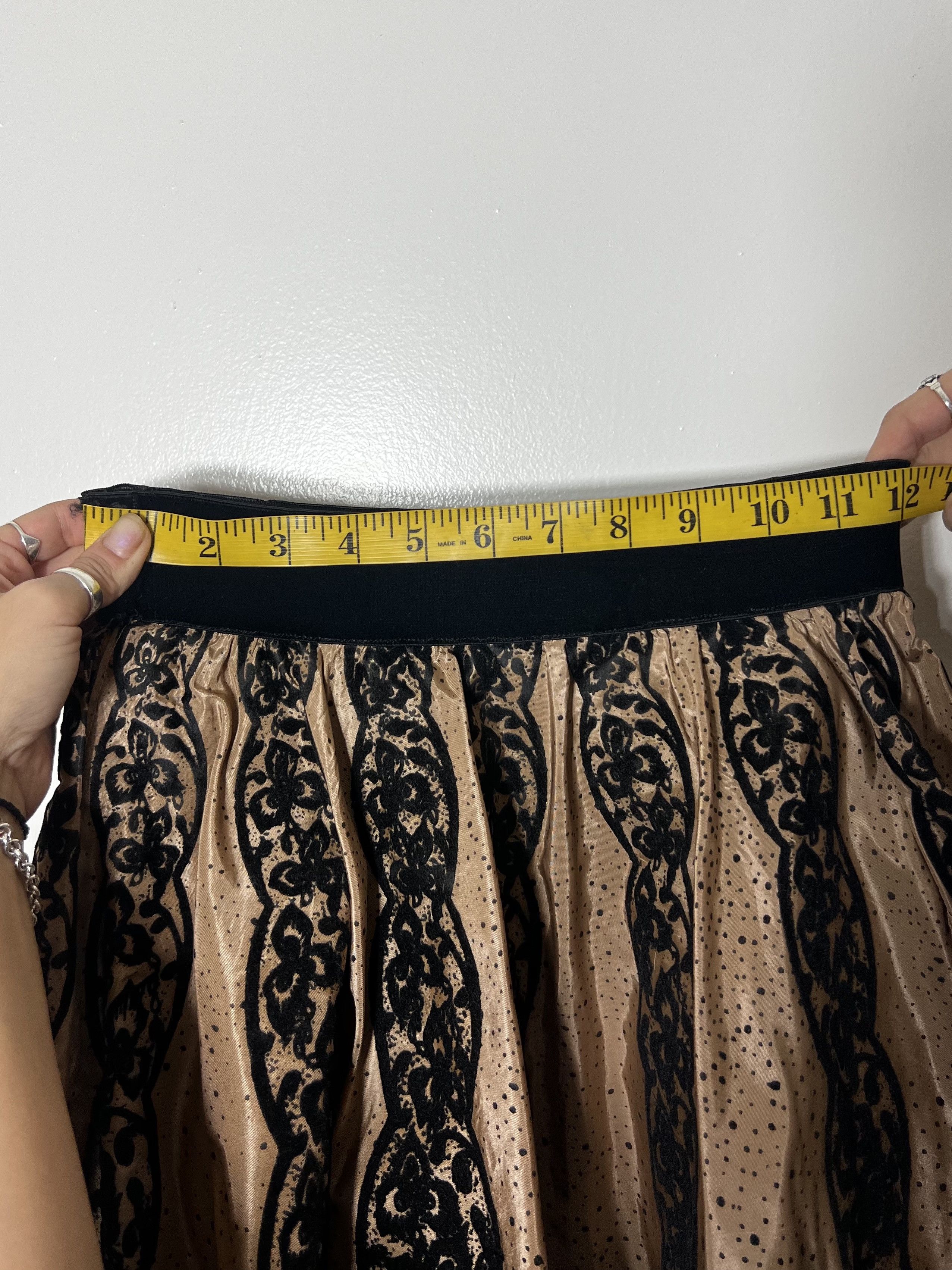 Designer × Vintage Rare Vintage 50's Joe Davidson Original Taffeta Swing Skirt Size 24" / US 00 / IT 34 - 9 Thumbnail