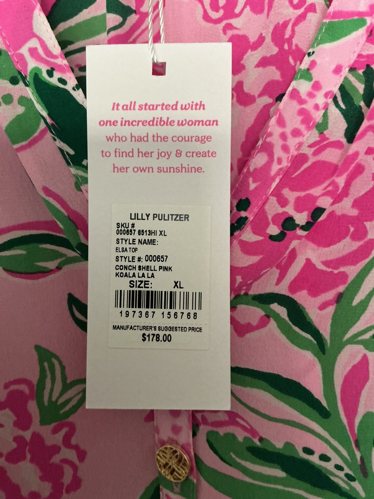 Lilly Pulitzer Elsa silk top Size XL / US 12-14 / IT 48-50 - 4 Thumbnail