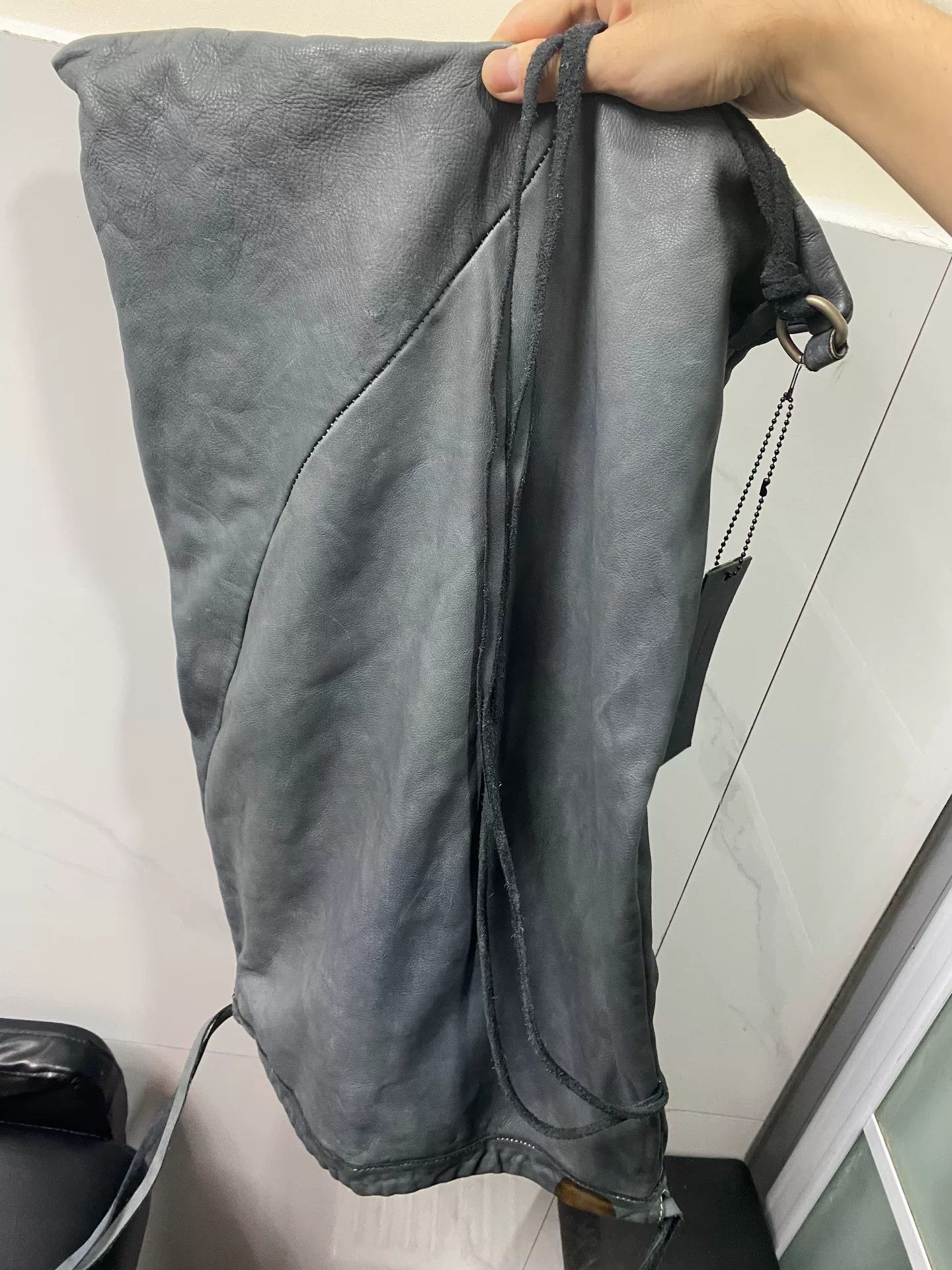 Leon Emanuel Blanck Emanuel Blanck Washed Gray Oversized Pocket Bag Size ONE SIZE - 6 Thumbnail