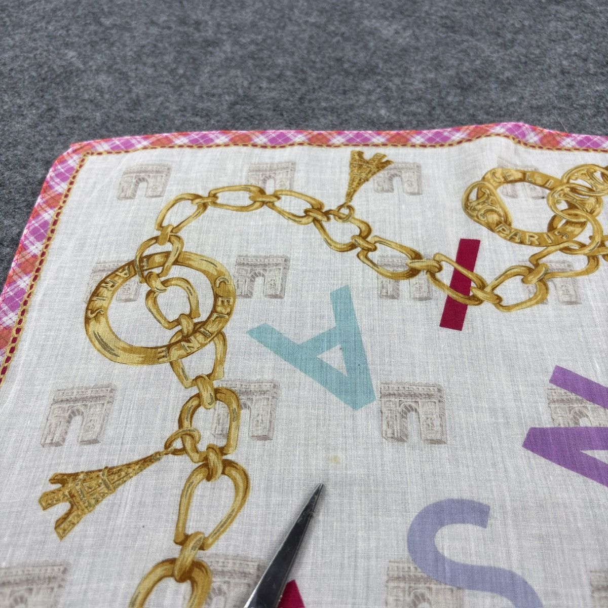 Celine × Vintage Handkerchief # E037 # Bandana # Neckerchief Size ONE SIZE - 7 Thumbnail