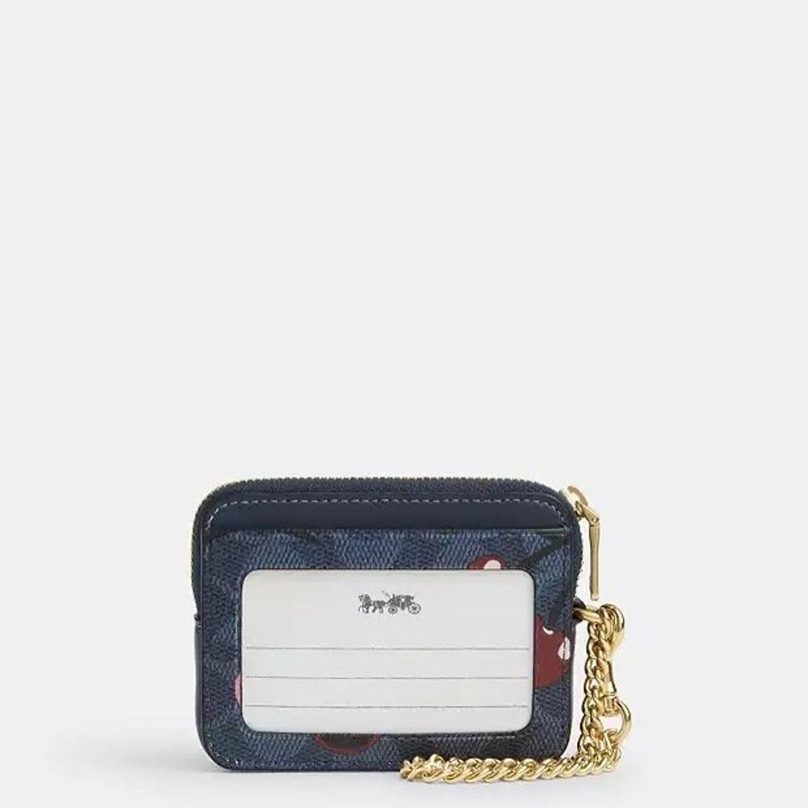 Coach NWT Coach Zip Card Case In Signature Canvas Cherry CZ468 Size ONE SIZE - 7 Thumbnail