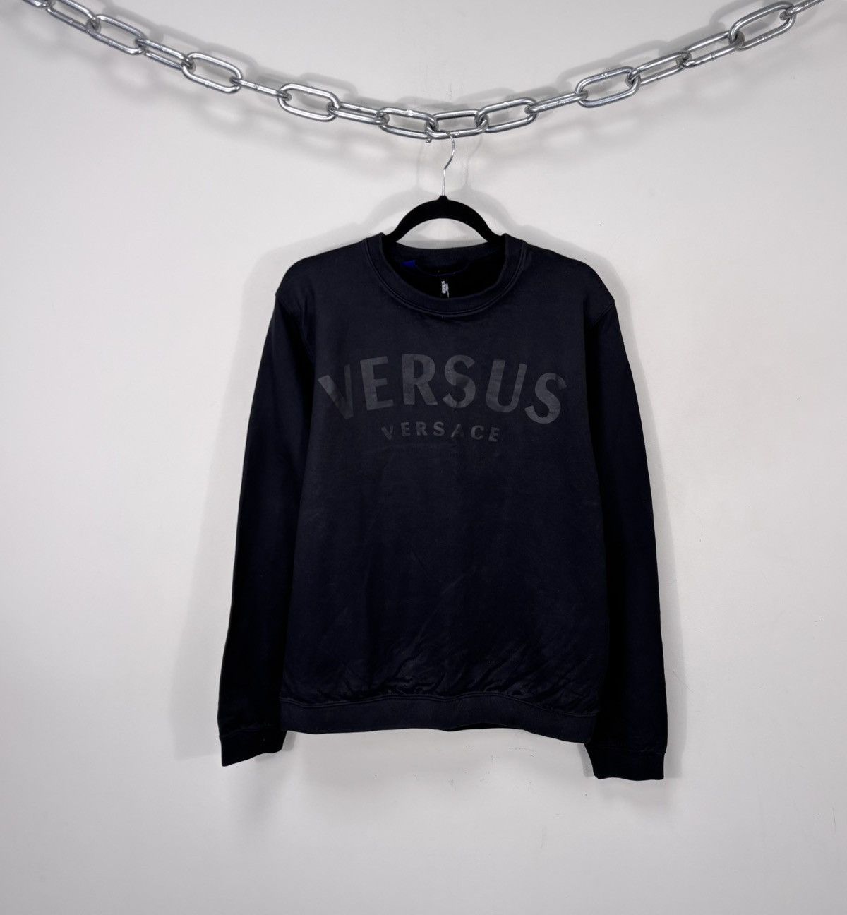 Gianni Versace Versus Men’s Big Logo Black Sweatshirt