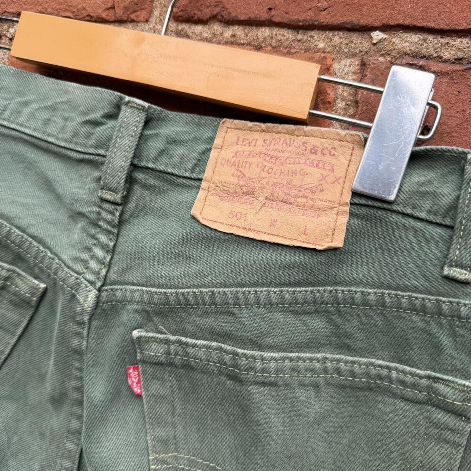 Levi's vintage Levi’s 501 jeans green made in Canada 90s Size US 32 / EU 48 - 7 Thumbnail