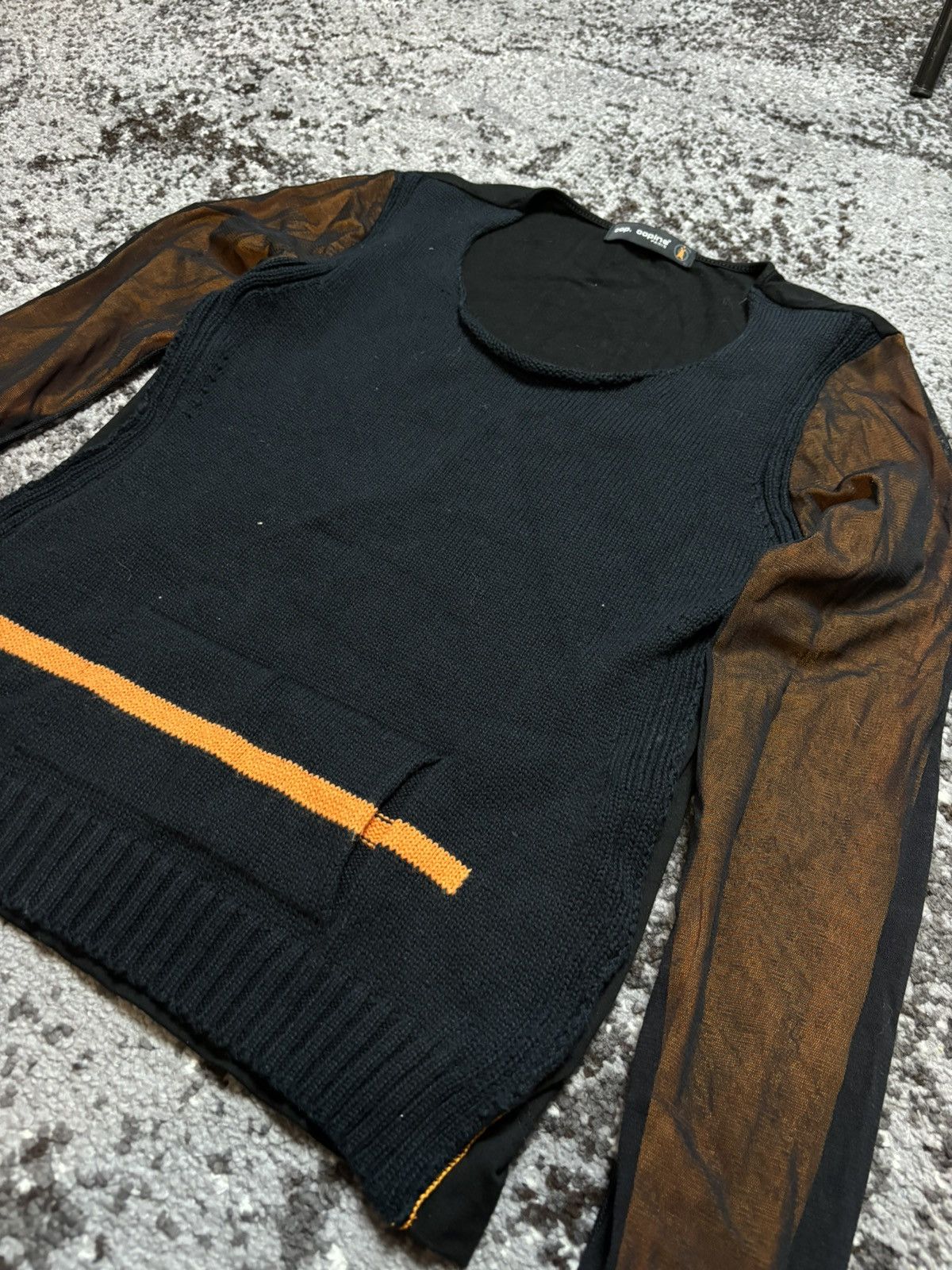Designer × Japanese Brand 90s archive cop copine jumper top the coolest black orange Size S / US 4 / IT 40 - 2 Thumbnail