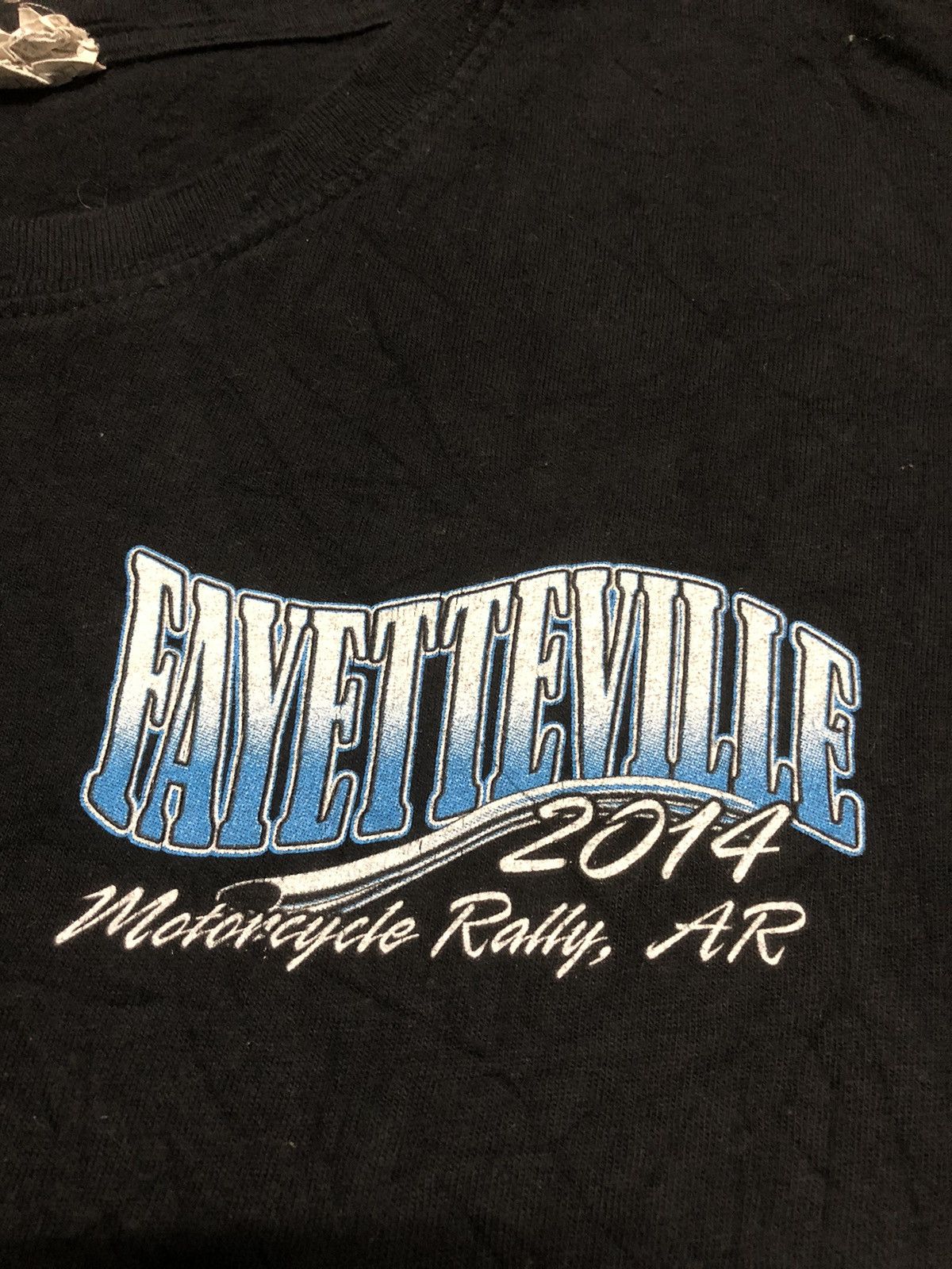 Harley Davidson × Vintage Vintage Y2K Fayetteville Motorcycle Rally Girl Backhit Tee Size US XL / EU 56 / 4 - 18 Thumbnail