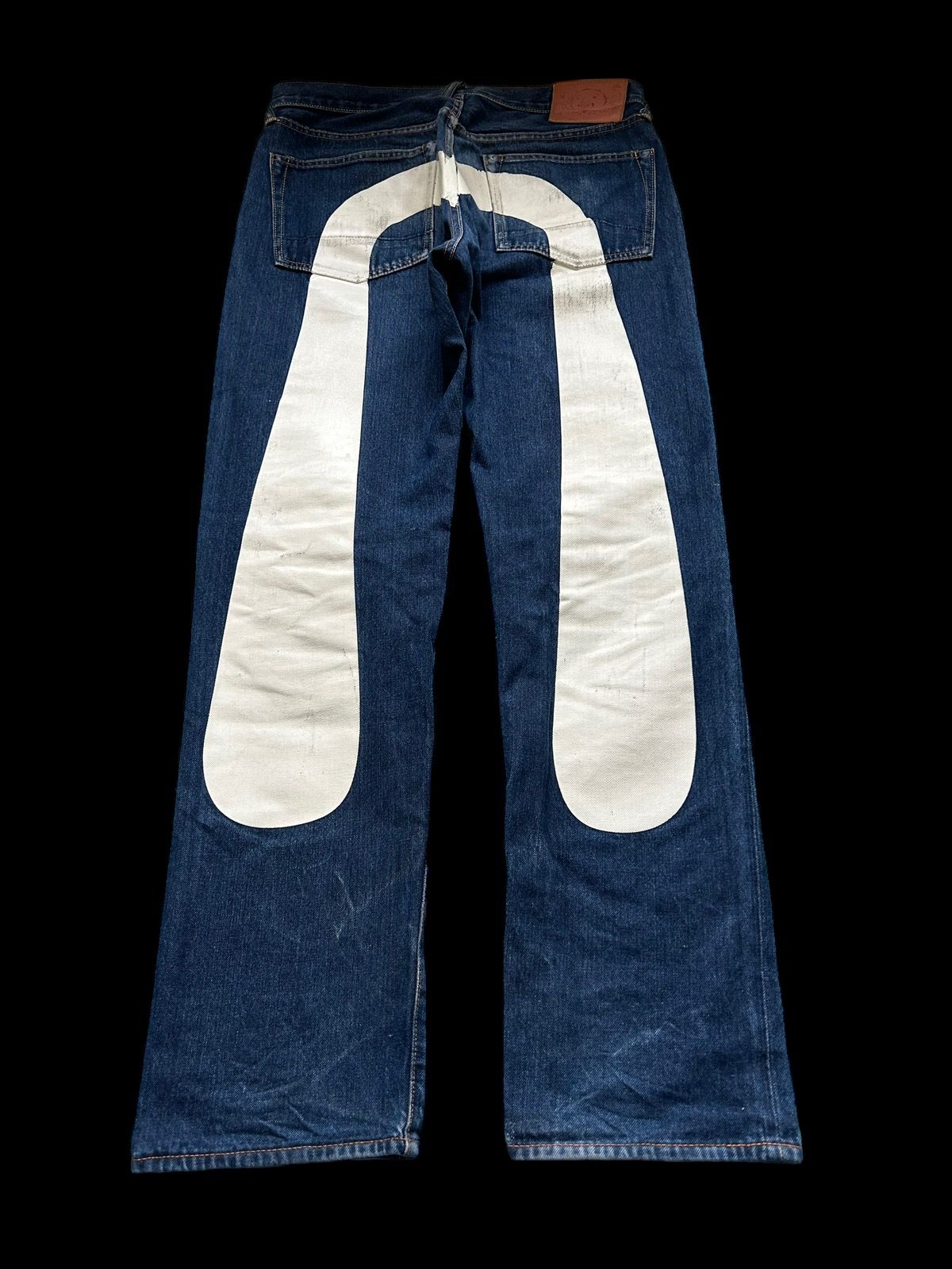 Pre-owned Evisu Vintage Denim Jeans  Daicock Big Logo Selvedge Japanese In Navy