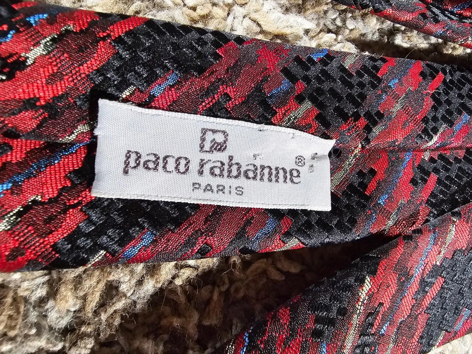 Other Paco Rabanne Paris Necktie Red Black Size ONE SIZE - 2 Thumbnail