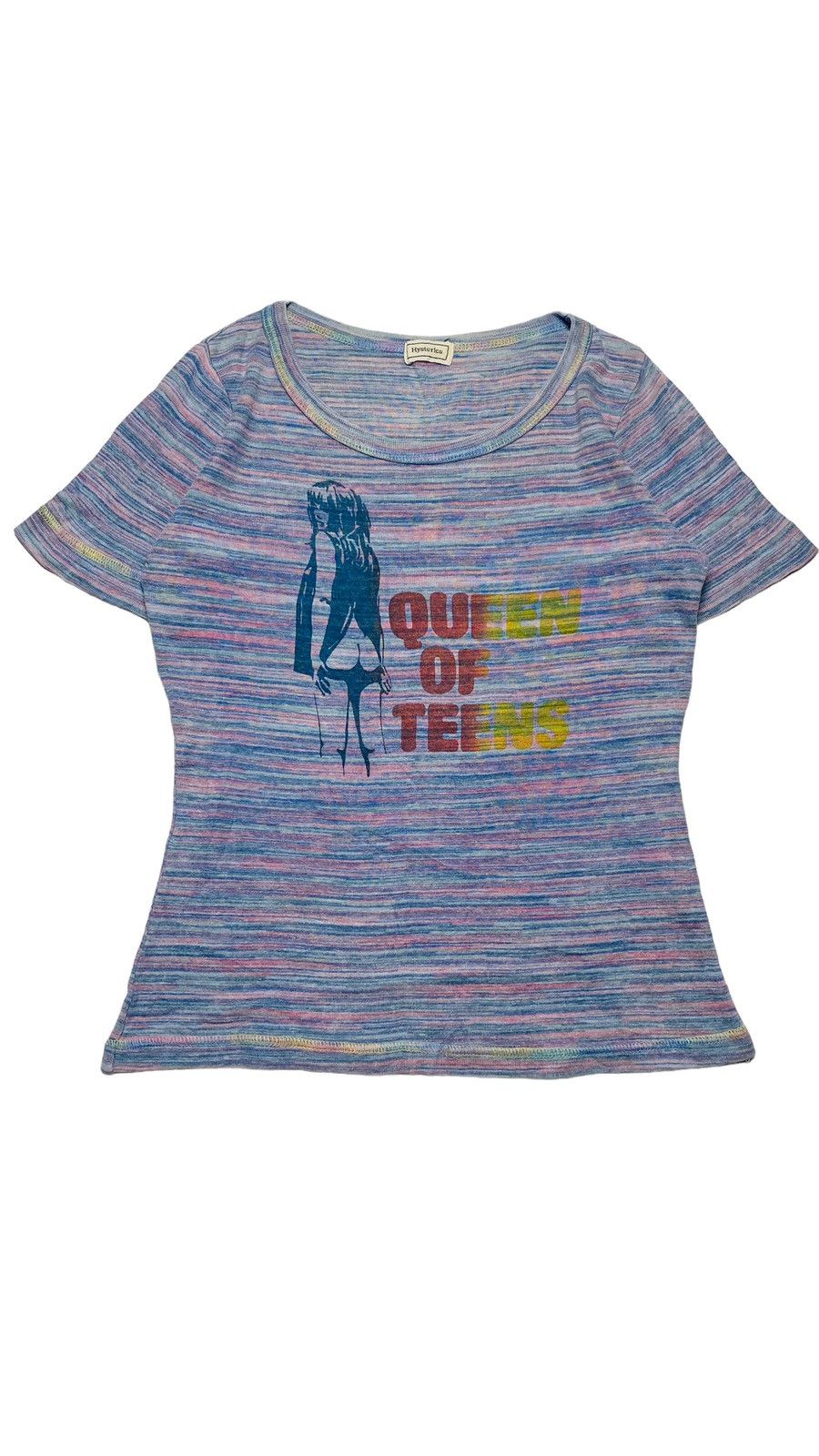 image of Hysteric Glamour 1990S Hysteric - Queen Of Teens Baby Tee in Purple, Women's (Size Small)