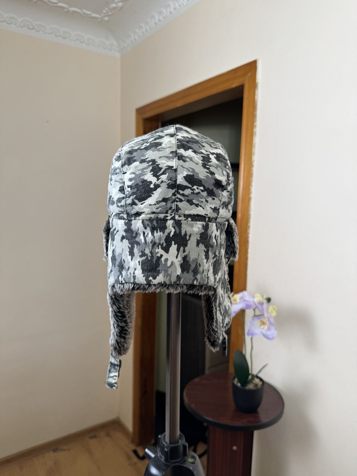 No Fear No Fear Ushanka Mohair Fuzzy Paint Hat Camo Crazy Y2K Winter Size ONE SIZE - 14 Thumbnail