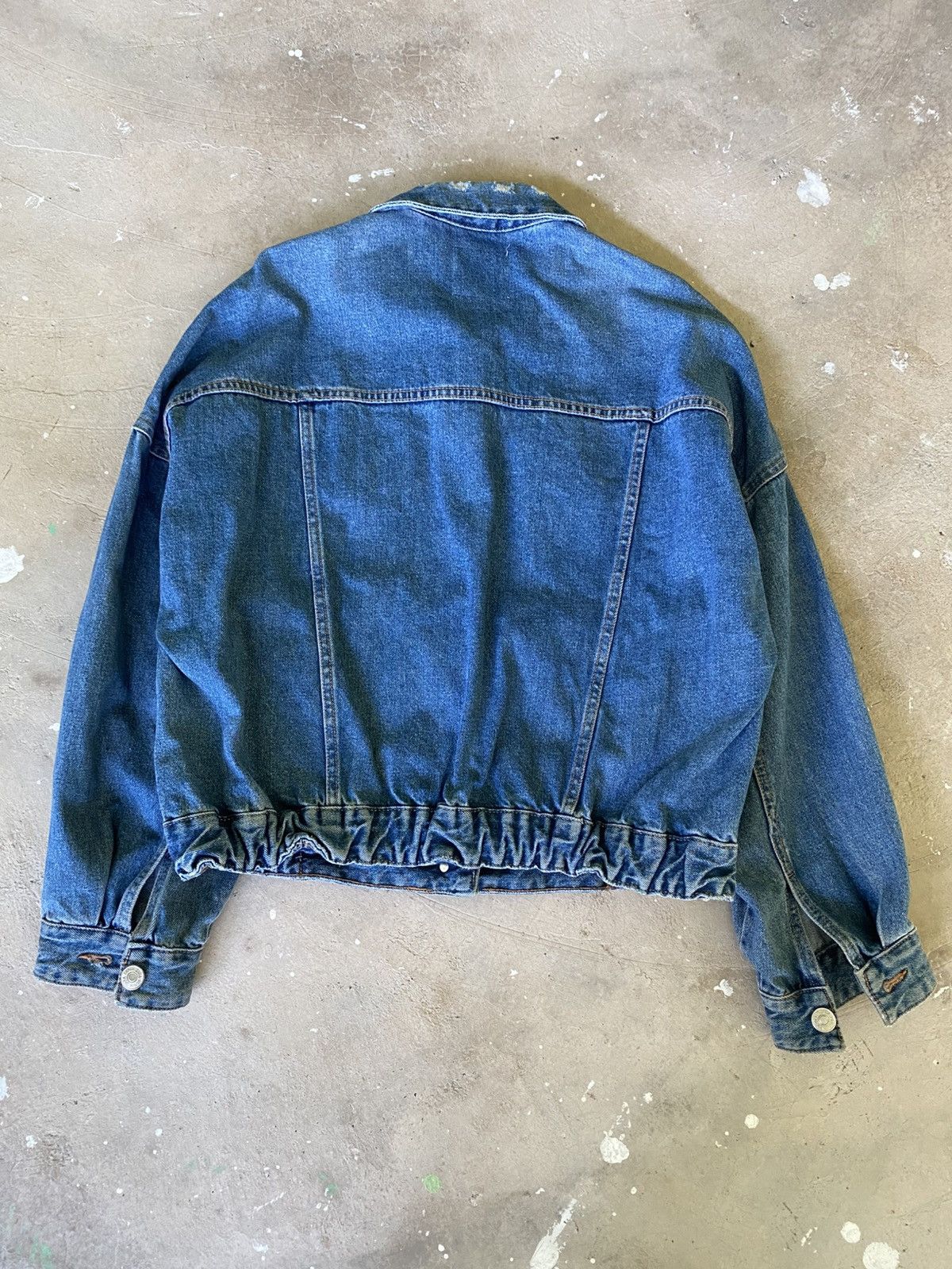 Zara Zara Cropped Denim Jacket Blue Washed Oversized Size M / US 6-8 / IT 42-44 - 8 Thumbnail