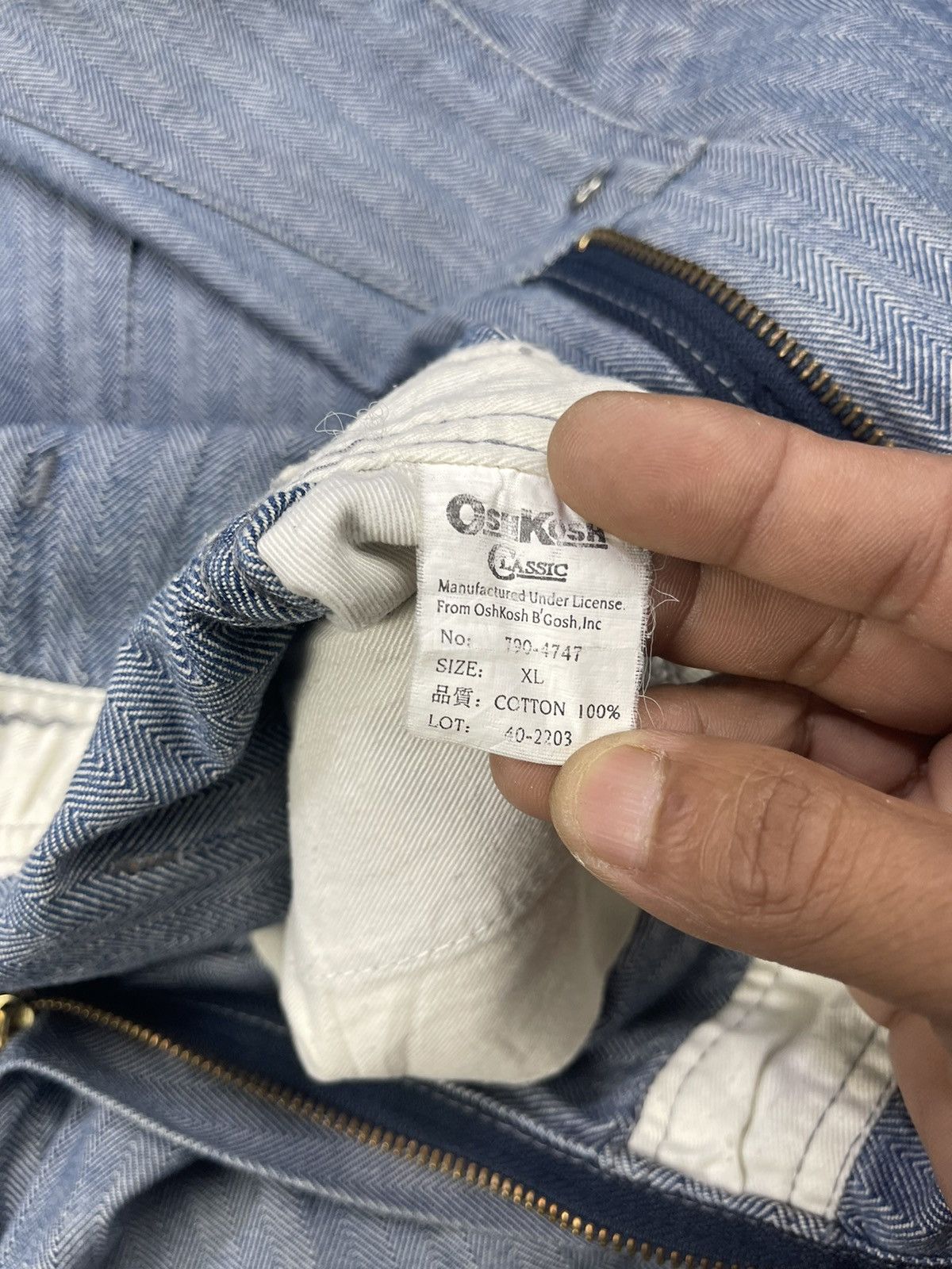 Oshkosh OSHKOSH Classic Harringbone Denim Coveralls Size US 40 / EU 56 - 19 Thumbnail