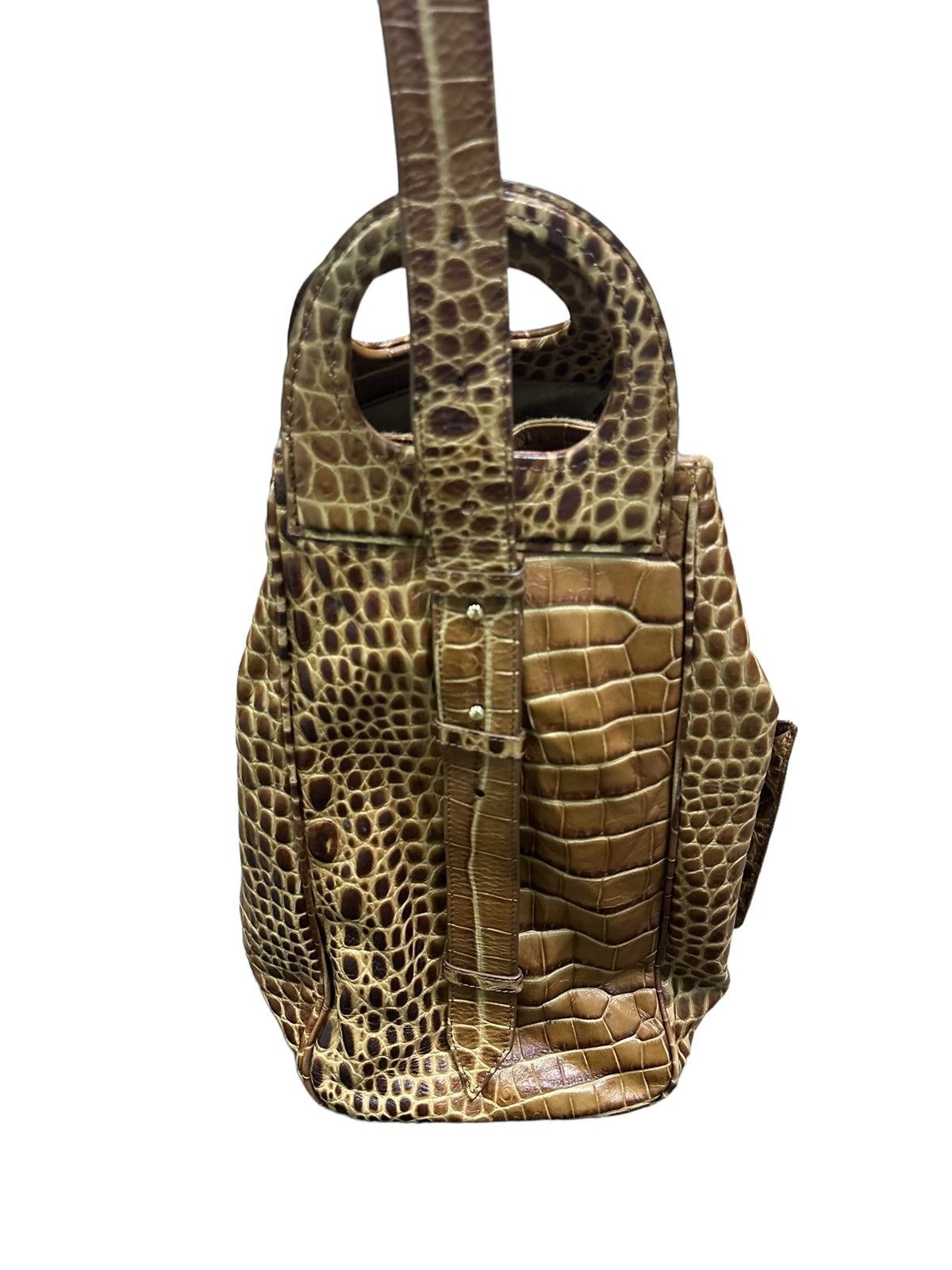 Vintage RARE MAX MARA EMBOSSED CROC LETAHER Size ONE SIZE - 9 Thumbnail