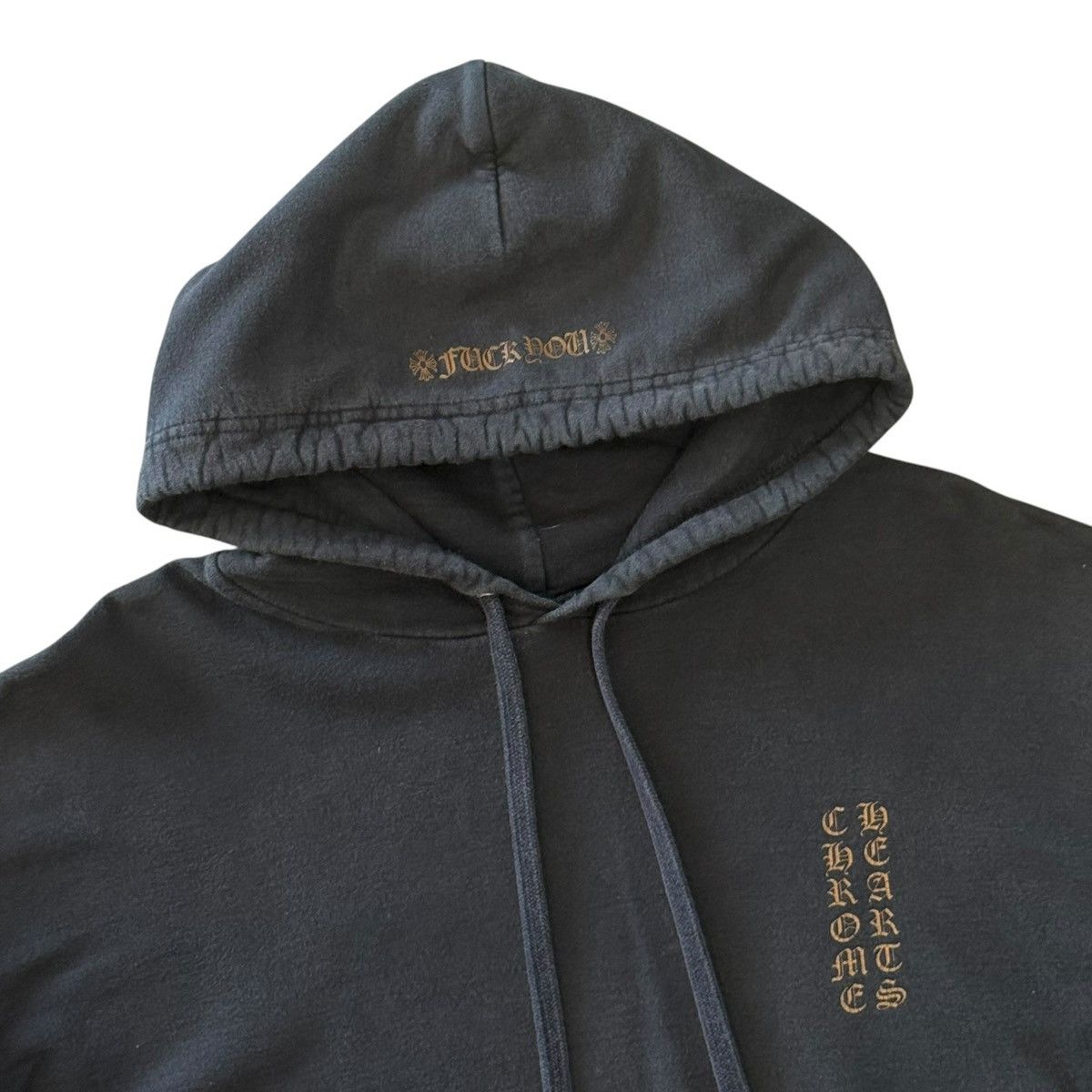 Chrome Hearts Chrome Hearts Vertical Logo FU Hood Hoodie Black Brown Size US XL / EU 56 / 4 - 3 Thumbnail
