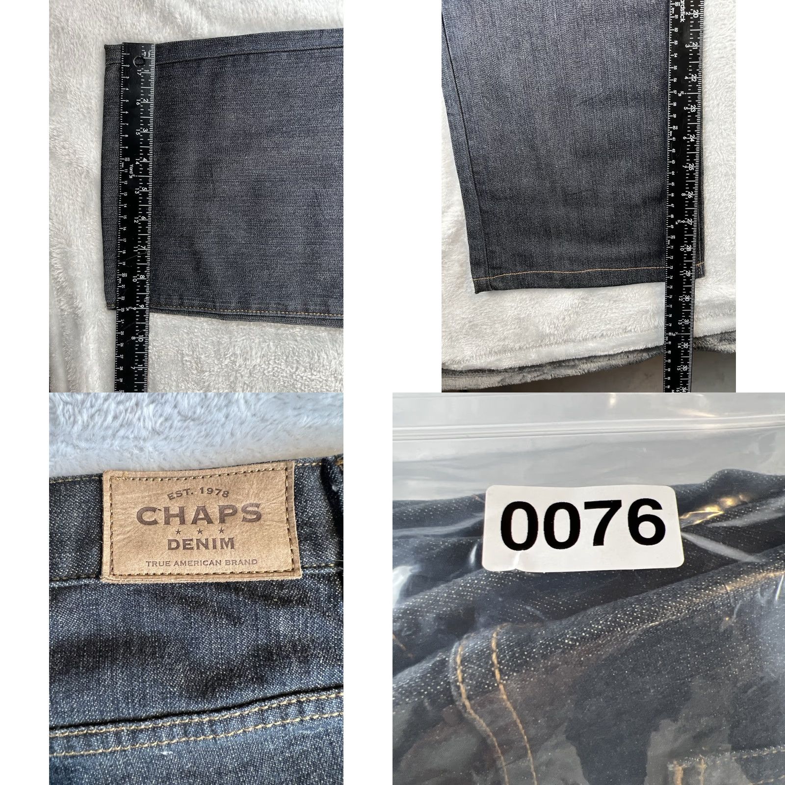 Chaps Chaps Jeans Womens 14 Denim 36x29.25 Blue Dark Wash Preppy Straight 5-Pocket Design Regular Jeans Womens Size 36" / US 14 / IT 50 - 8 Thumbnail