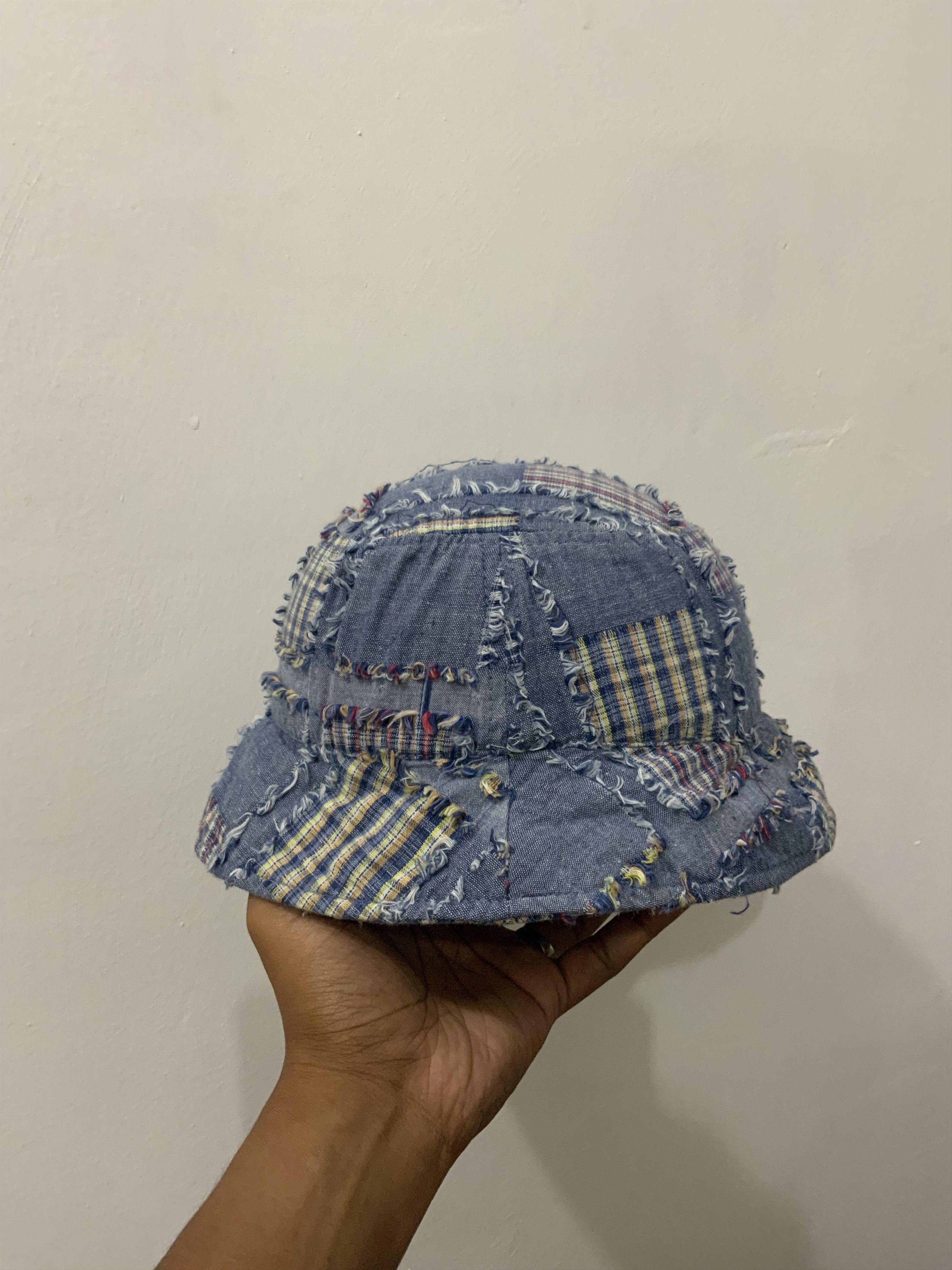 Japanese Brand Patchwork Boro Sashiko Japan Punk Hat Size ONE SIZE - 3 Thumbnail