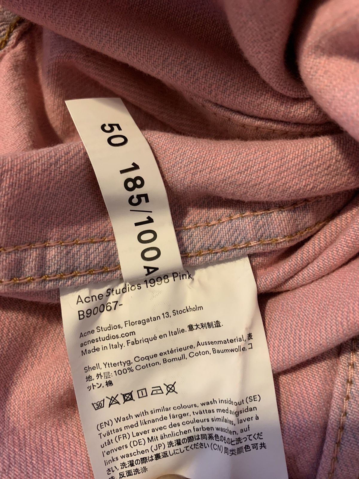 Acne Studios Acne Studios 1998 Pink Denim Jacket Size US M / EU 48-50 / 2 - 5 Thumbnail