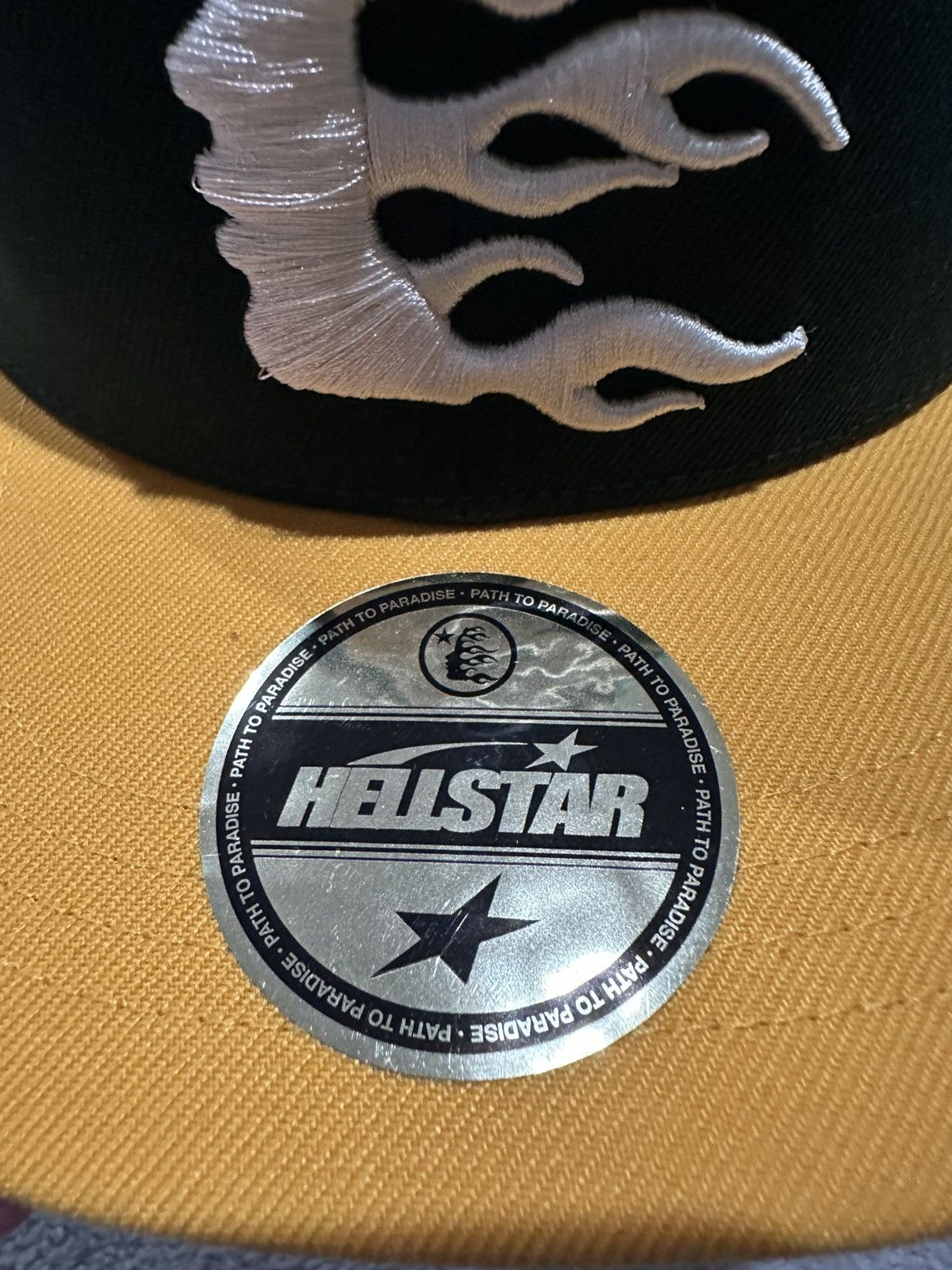 HELLSTAR Hellstar Green and Yellow Fitted Baseball Hat 7 3/8 Size ONE SIZE - 6 Thumbnail