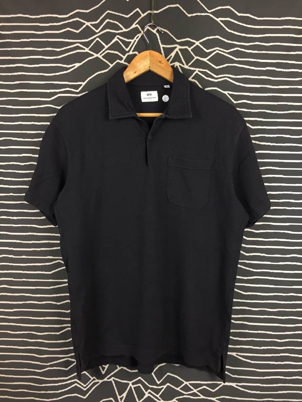 Engineered Garments Engineered Garments x Uniqlo Solid Black Collar Polo Tee Size US M / EU 48-50 / 2 - 1 Thumbnail