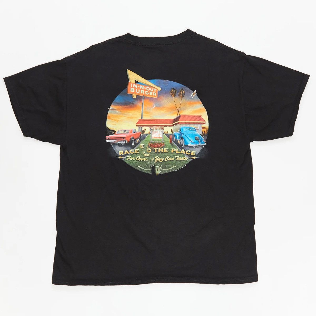 Vintage IN-N-OUT "QUALITY YOU CAN TASTE RACE TO THE PLACE" VEGAS TEE Size US L / EU 52-54 / 3 - 2 Thumbnail