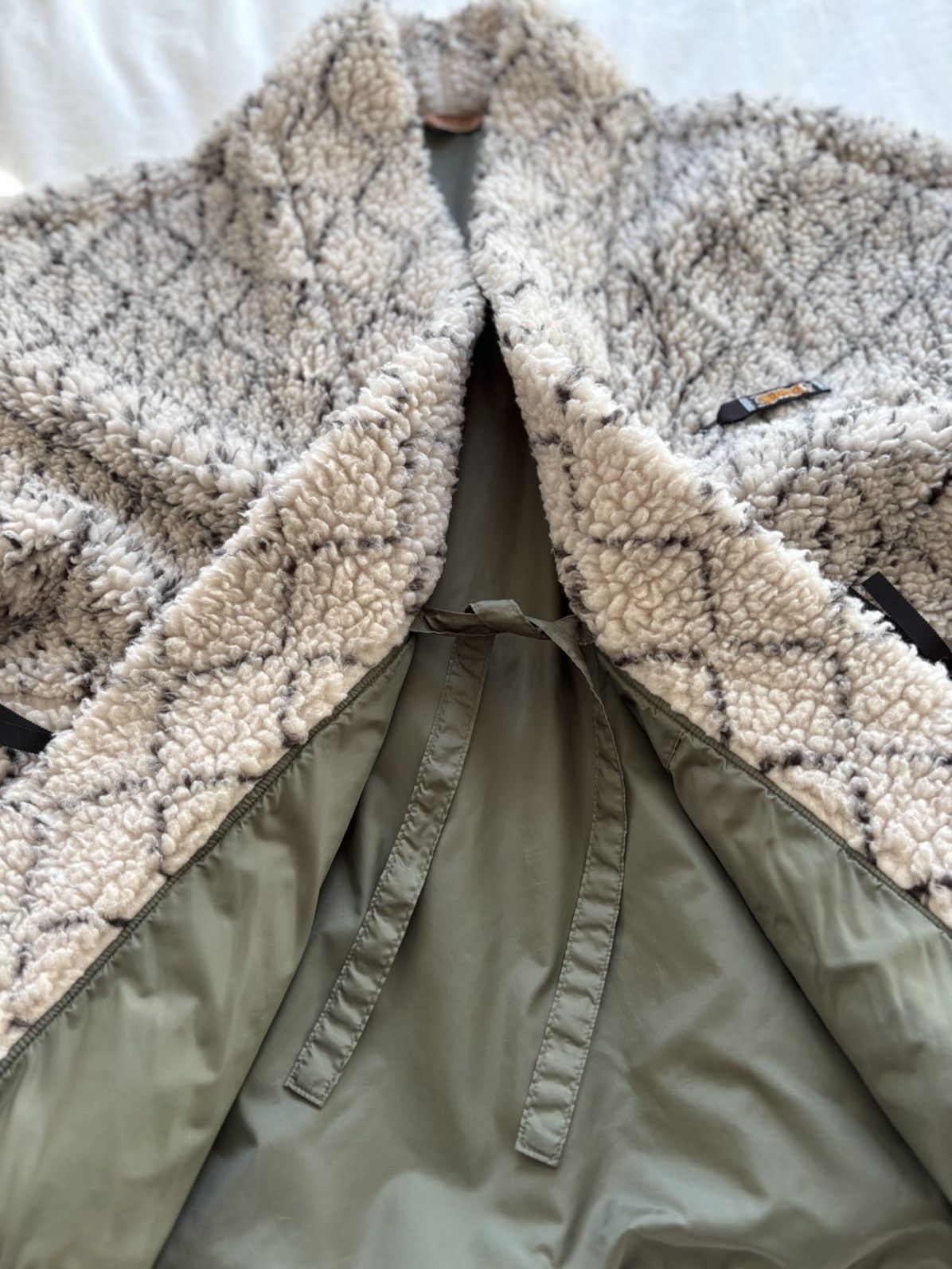 Kapital Kapital Do-Gi Sashiko Boa Fleece Kesa Jacket Size US XL / EU 56 / 4 - 9 Thumbnail