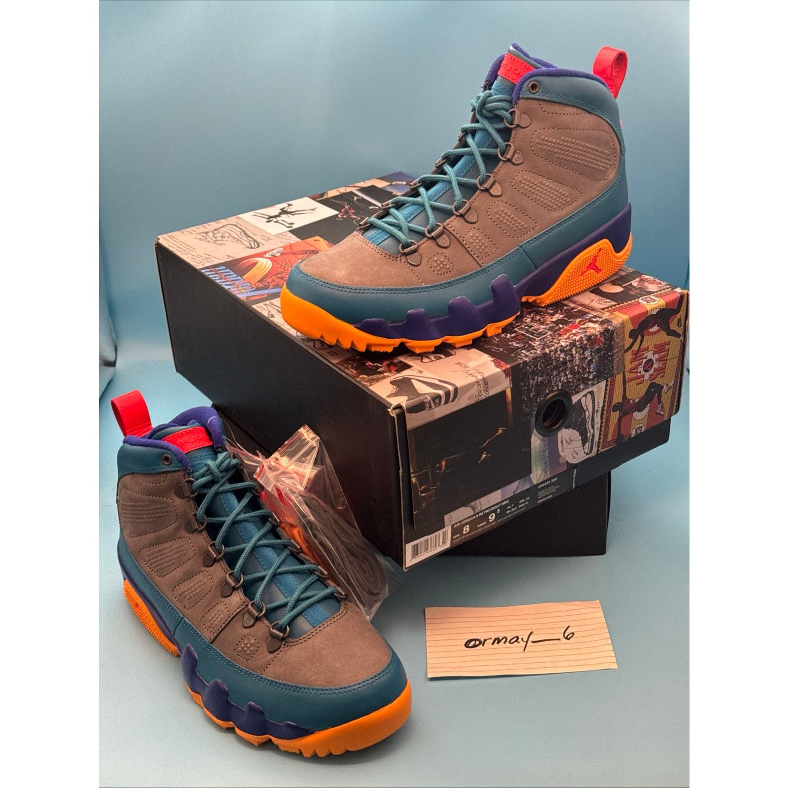 Jordan Brand Air Jordan 9 Retro Boot NRG Green Abyss m8 Size US 8 / EU 41 - 1 Thumbnail