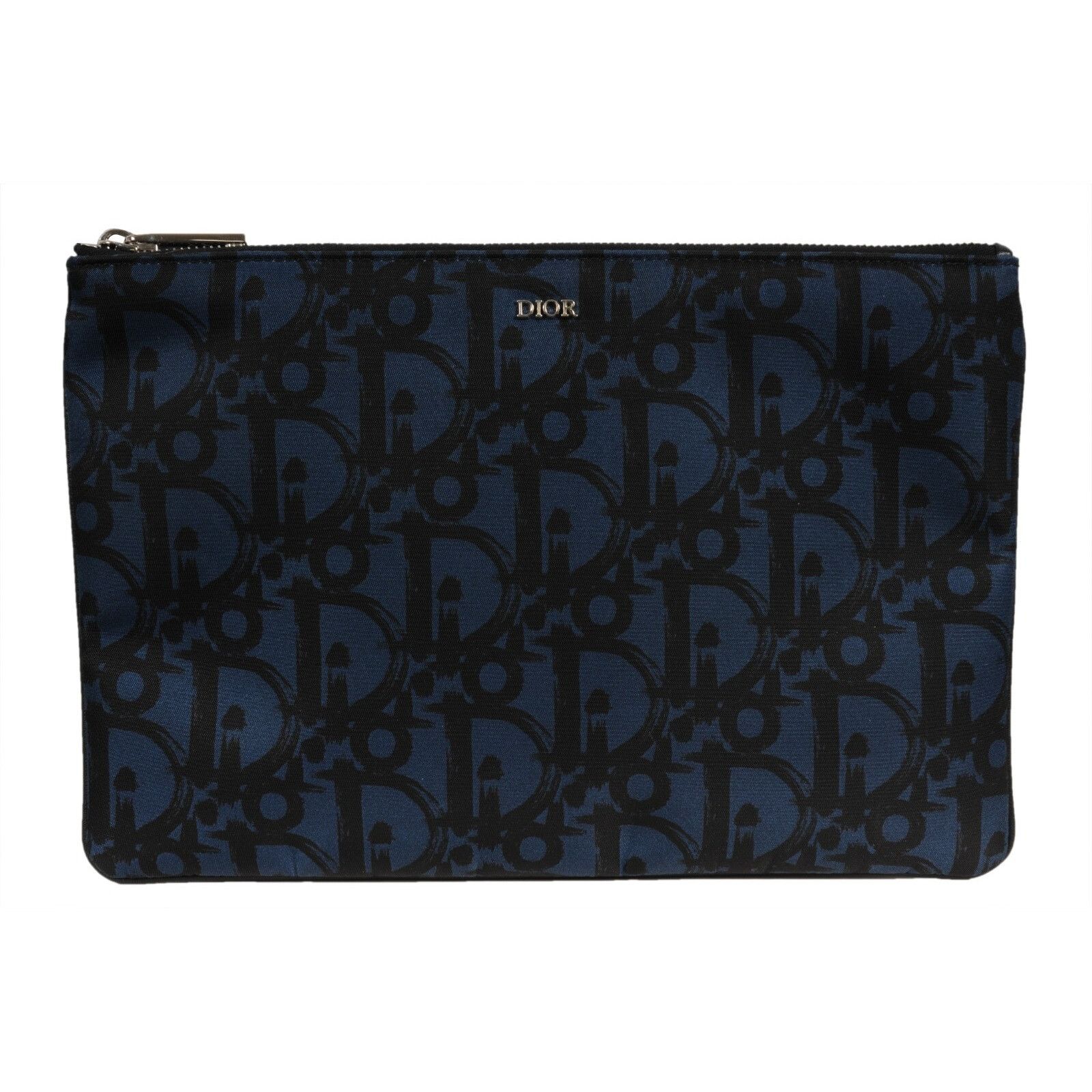Dior Dior Oblique Logo Pouch Blue Black Size ONE SIZE - 3 Thumbnail