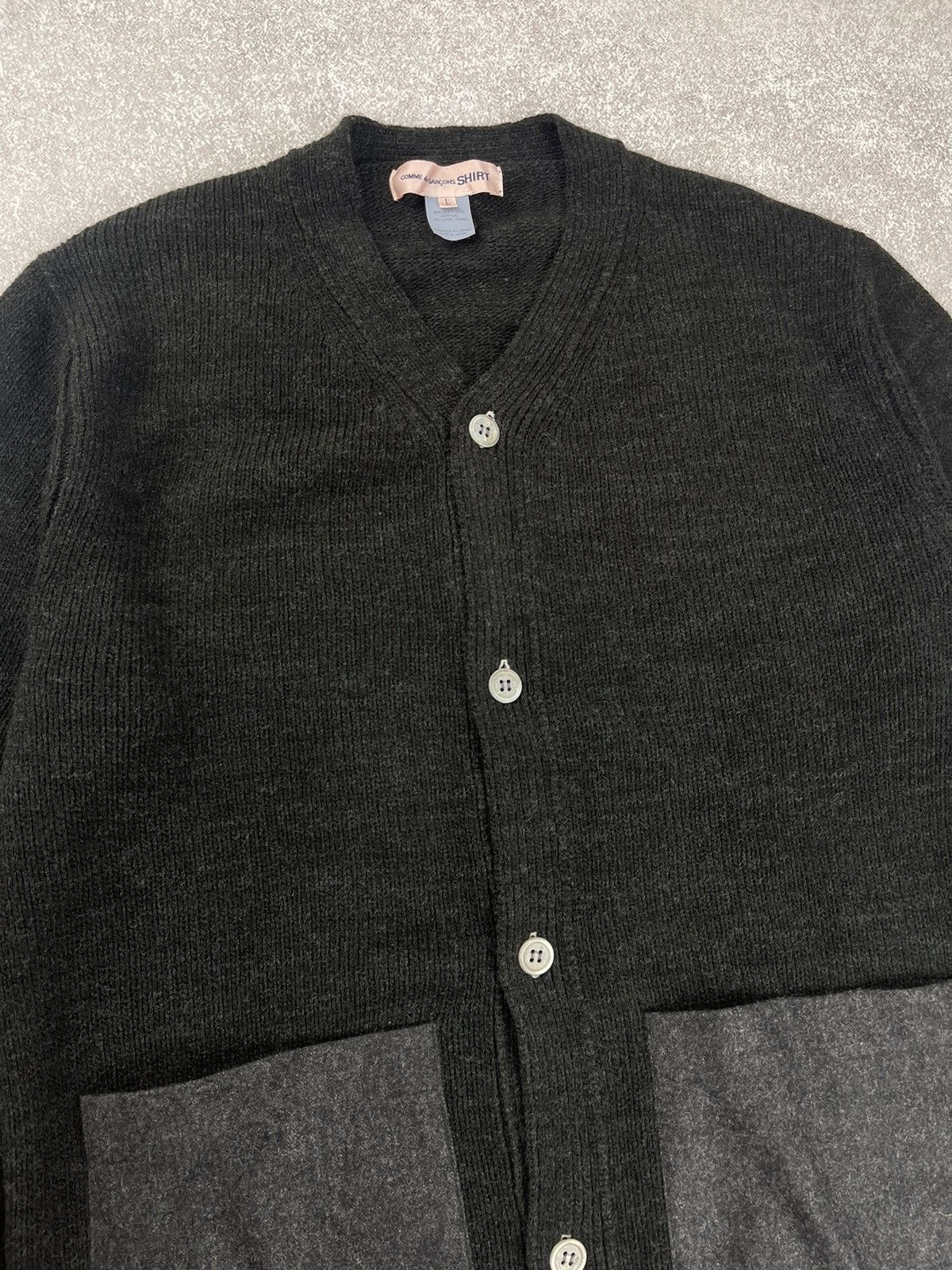 Comme des Garcons × Comme des Garcons SHIRT × Japanese Brand Comme des Garcons Shirt Wool Knit Cardigan Size L Size US L / EU 52-54 / 3 - 5 Thumbnail