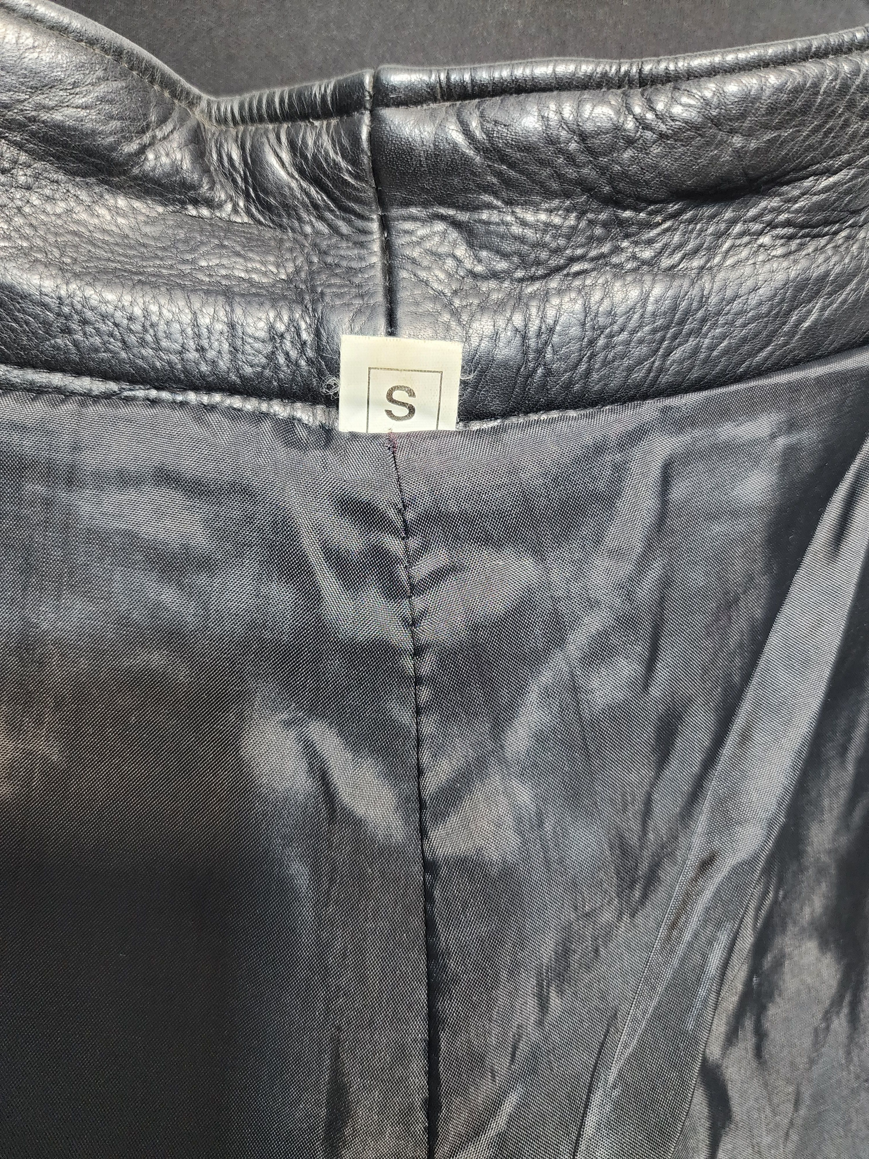 Genuine Leather Women's black leather pants. Size 25" / US 0 / IT 36 - 10 Thumbnail