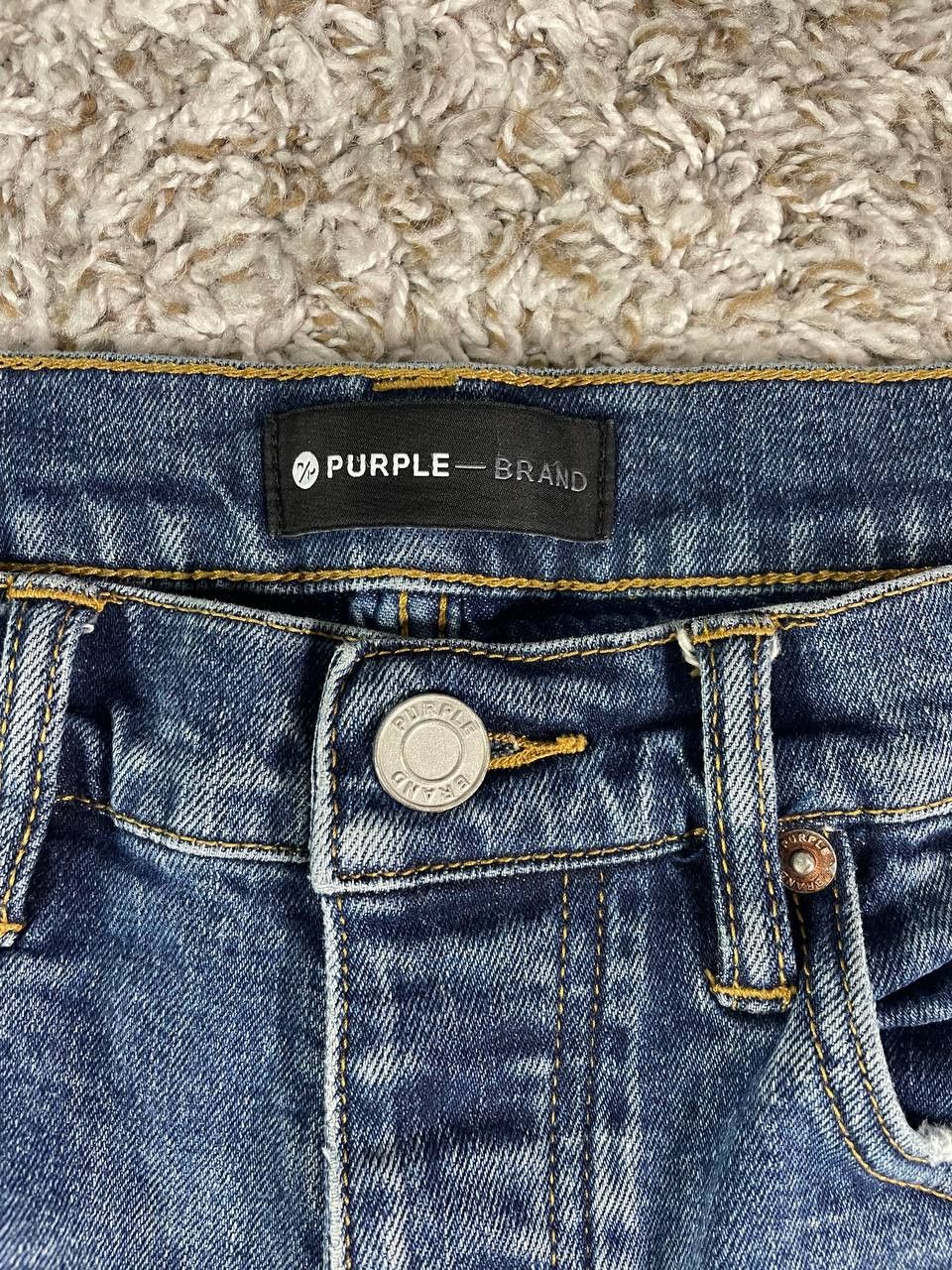 Purple Brand Purple Brand Extreme Worn Zigzag Repair Jeans Size US 31 - 5 Thumbnail