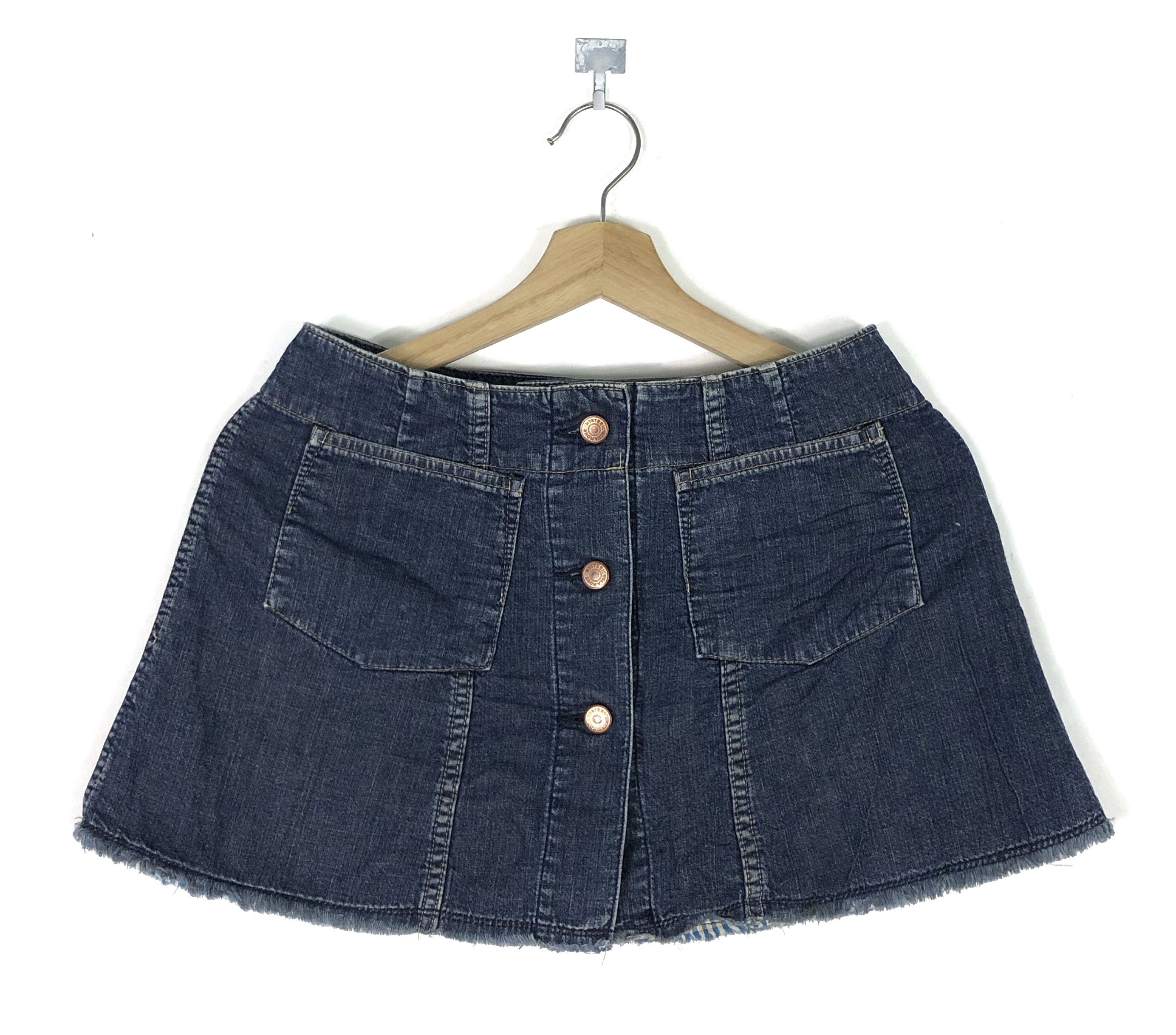 Hysteric Glamour RARE🔥VINTAGE 90’S HYSTERIC DENIM WRAP BUTTONED MINI SKIRT Size 27" / US 4 / IT 40 - 3 Thumbnail