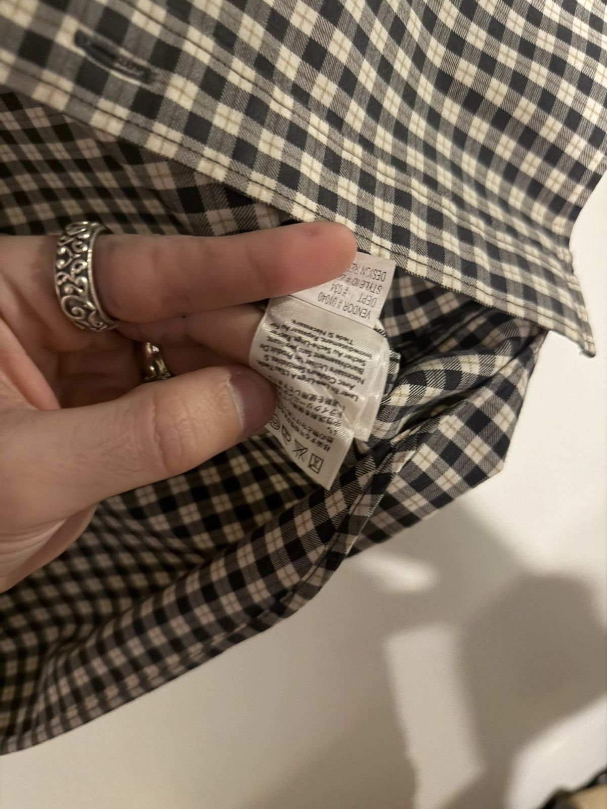 Eddie Bauer Eddie Bauer black and white checkered button up Size US L / EU 52-54 / 3 - 3 Thumbnail
