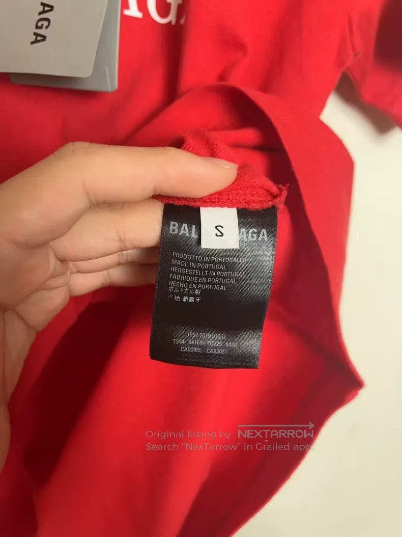 Balenciaga Balenciaga Red Wheat Pattern Short Sleeve, Size S Size US S / EU 44-46 / 1 - 4 Thumbnail