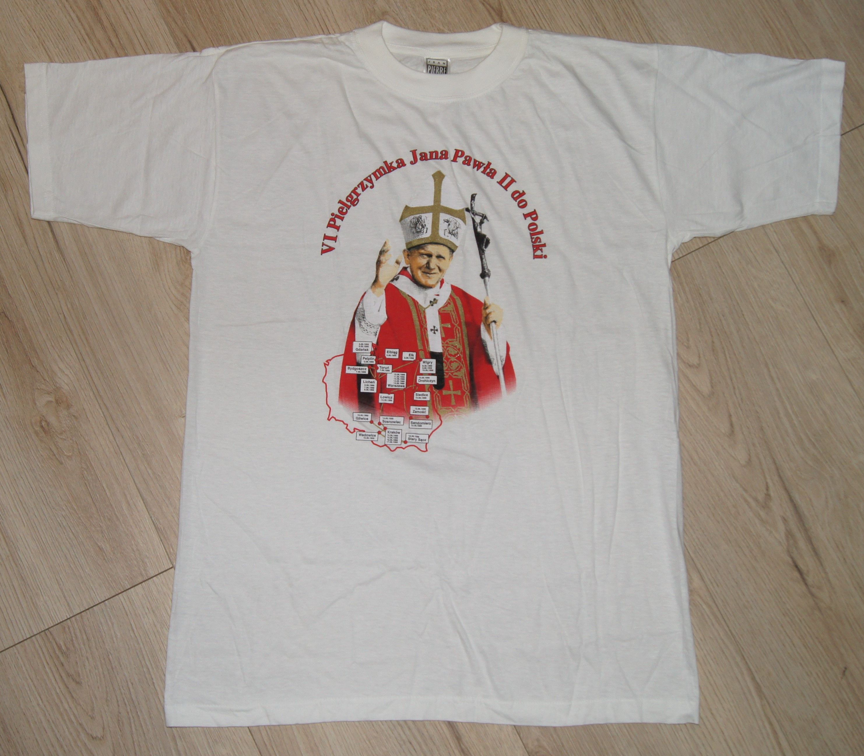 Vintage Pope John Paul II T-shirt Polish Edition Vintage 1997 ! Size US XL / EU 56 / 4 - 2 Thumbnail