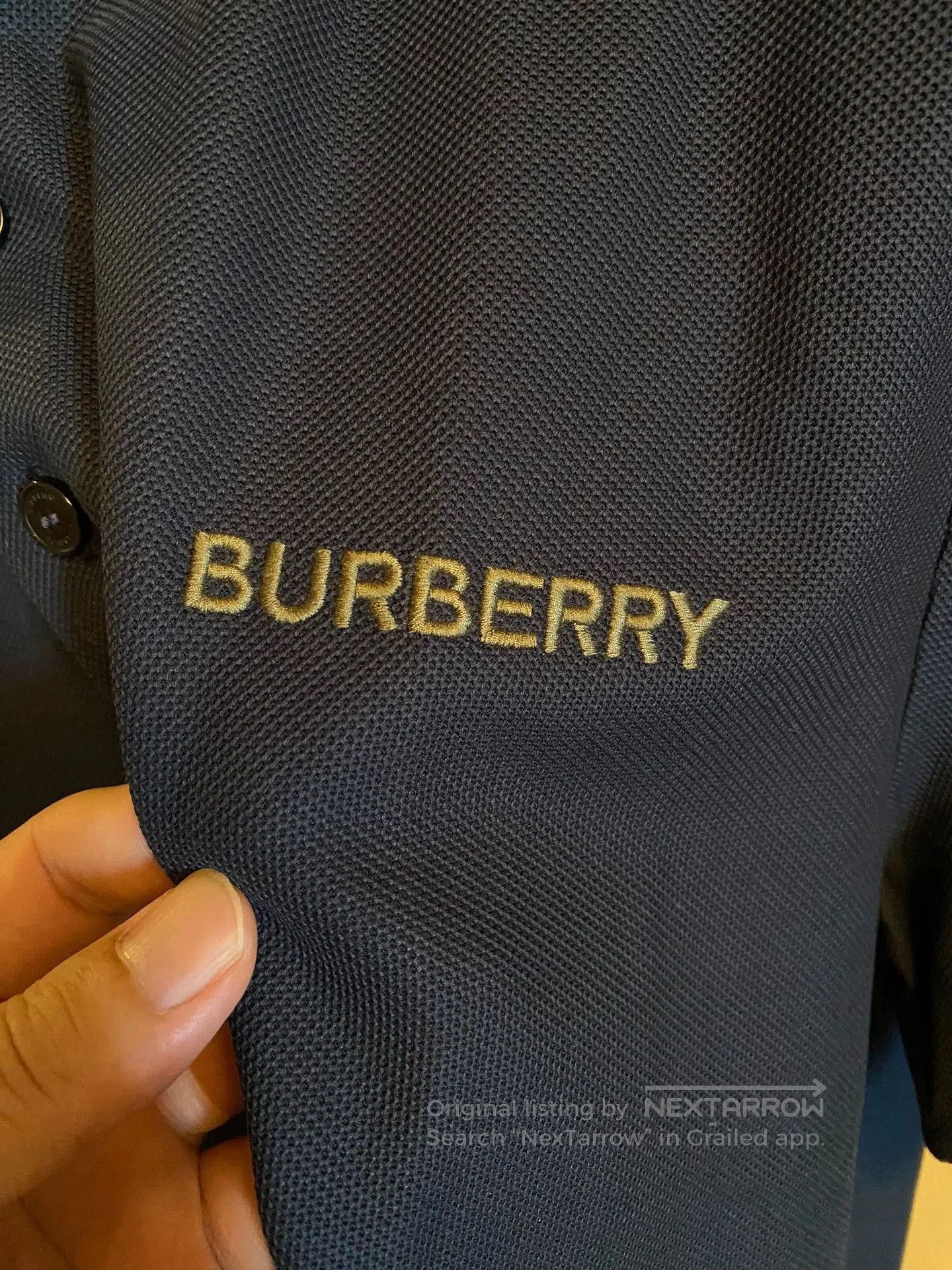 Burberry Blue Short Sleeve Polo Shirt . Size US L / EU 52-54 / 3 - 3 Thumbnail