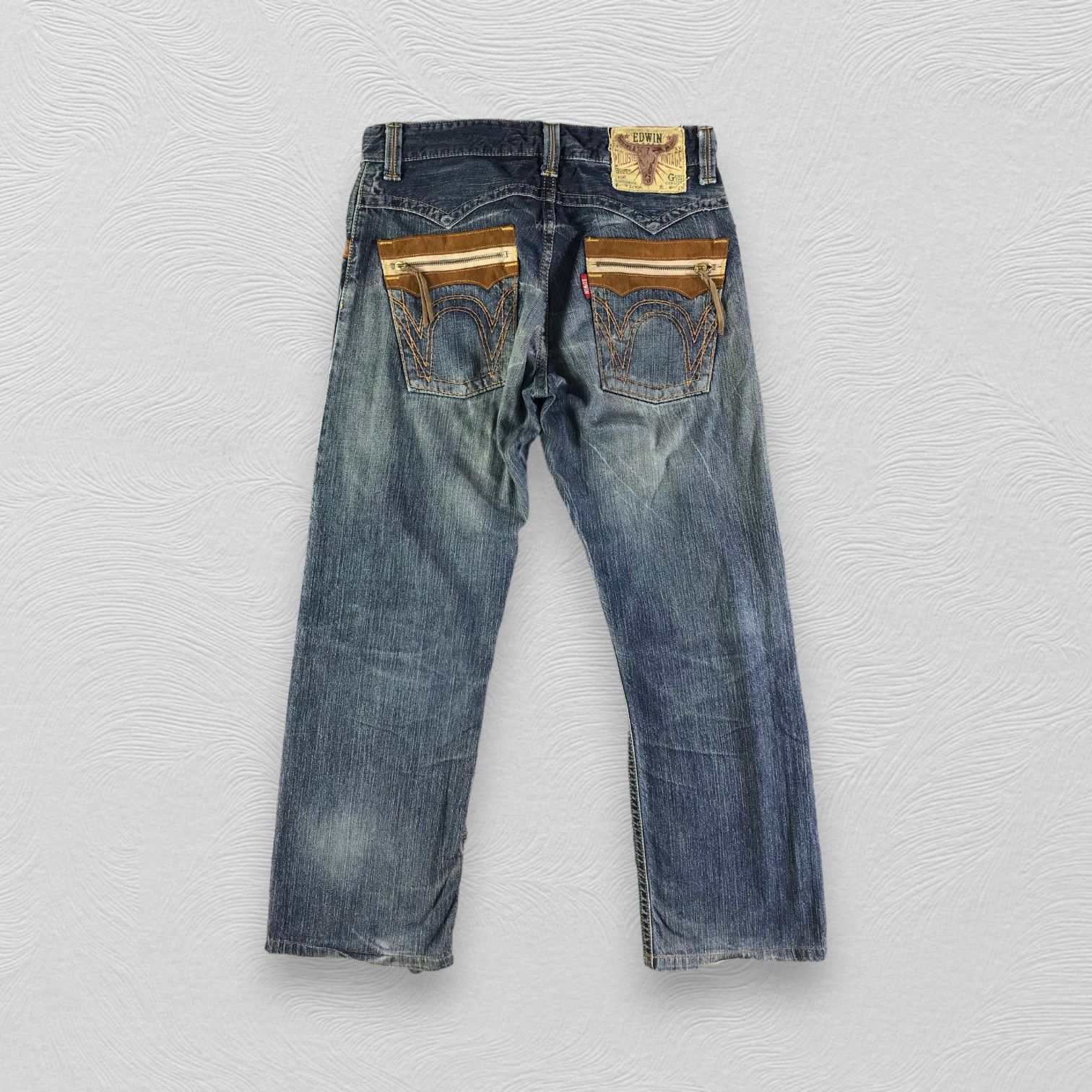 Edwin Vintage Edwin XV Jeans Distress Faded Blue KJ2504 Size US 32 / EU 48 - 2 Thumbnail