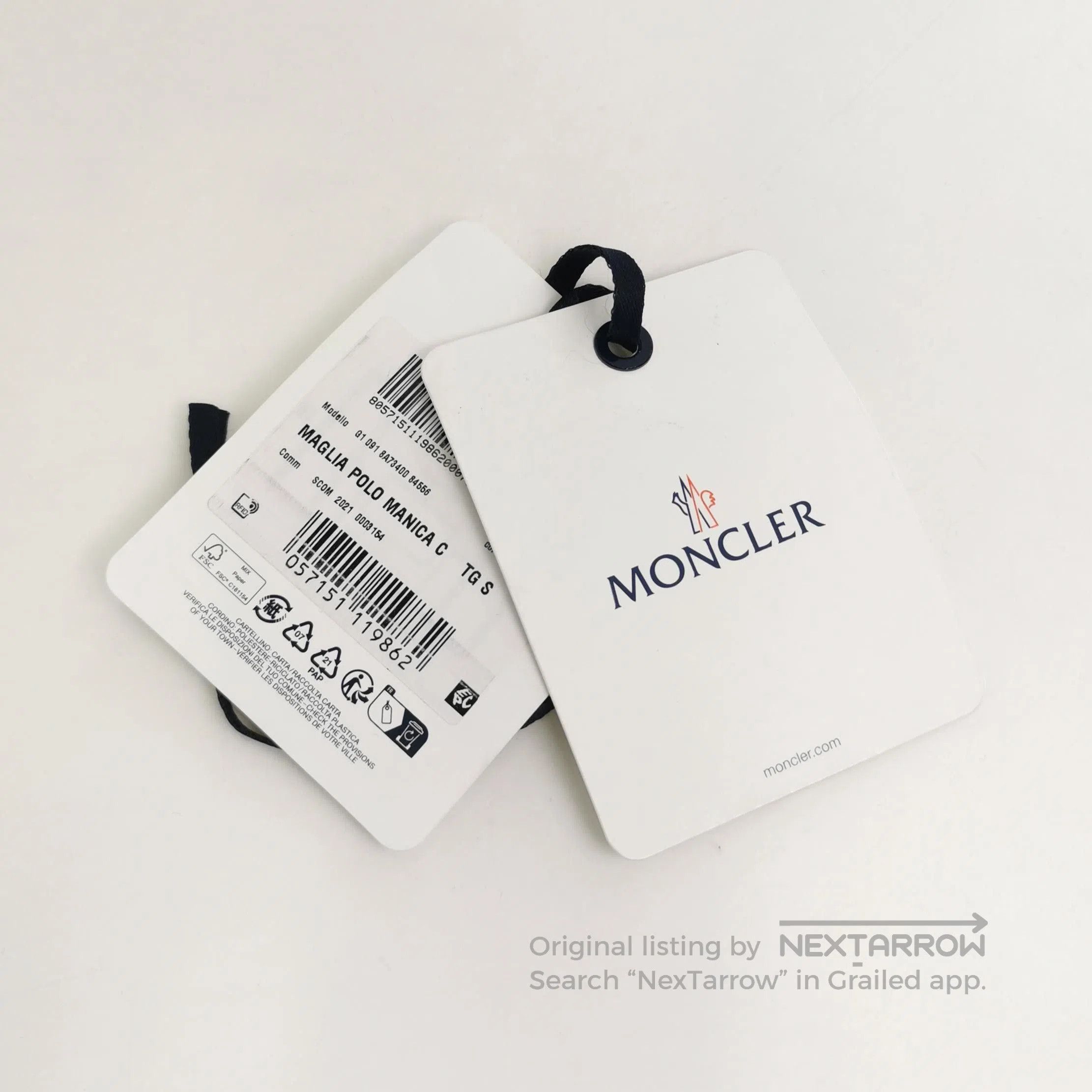 Moncler Moncler S Size Cotton Logo Collared Polo T-Shirt. Size US S / EU 44-46 / 1 - 1 Thumbnail