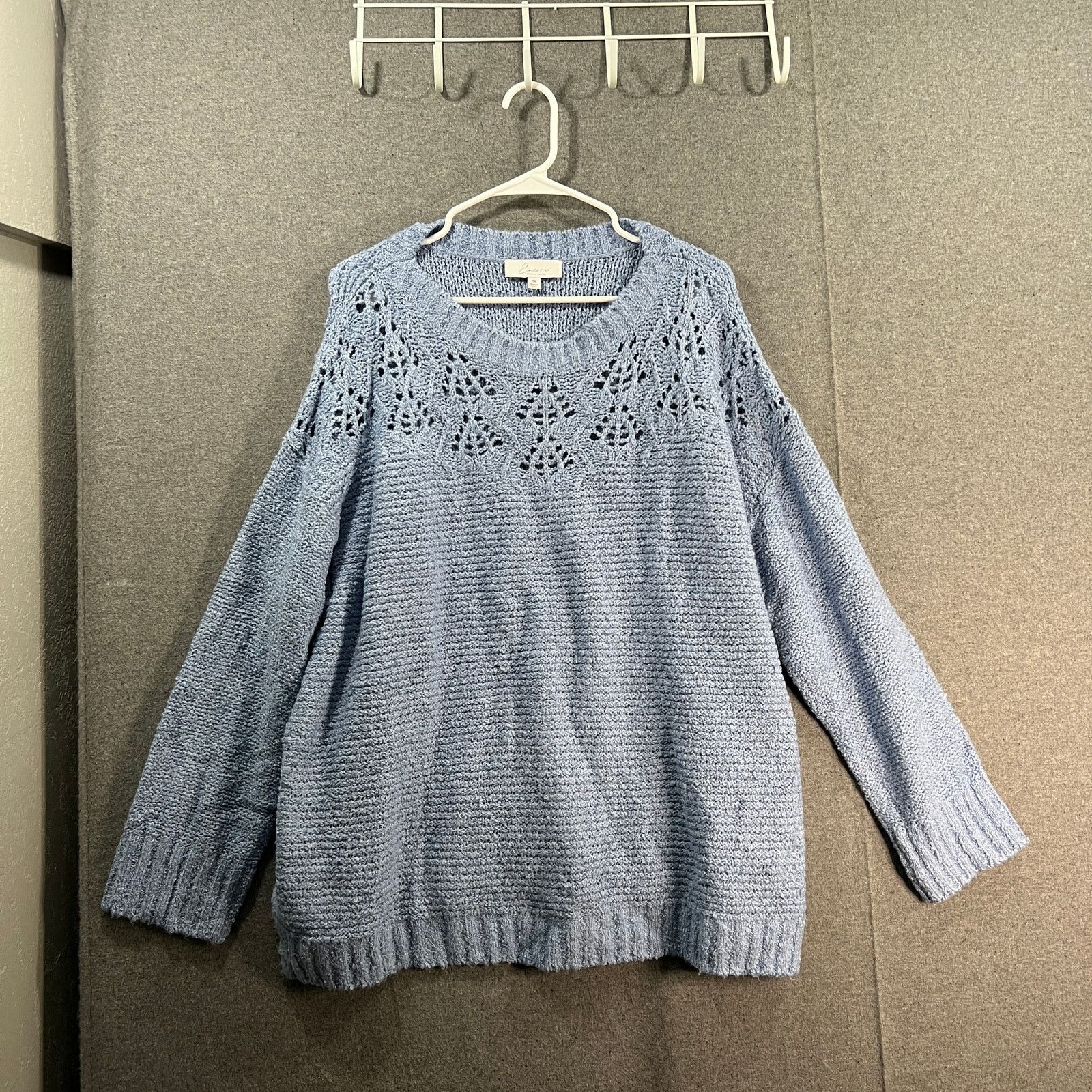 Other Encore by Idina Menzel Boucle Bateau Open Stitch Sweater Size XL / US 12-14 / IT 48-50 - 1 Thumbnail