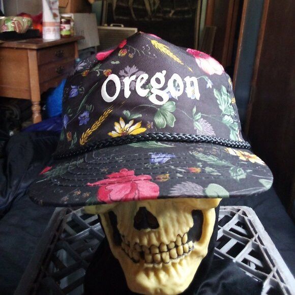 Other Vintage 90s Oregon Wildflowers Rope Snap Trucker Hat Cap Size ONE SIZE - 1 Thumbnail