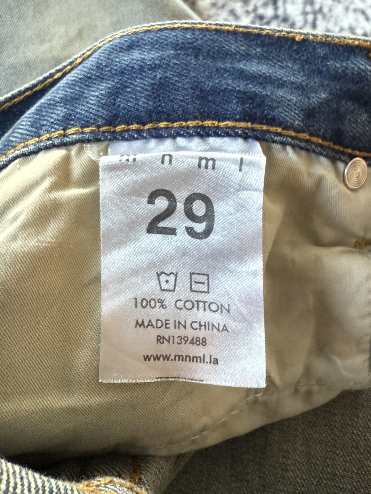 Japanese Brand Mnml Boro Distressed Repaired Skinny Jeans Size US 30 / EU 46 - 21 Thumbnail