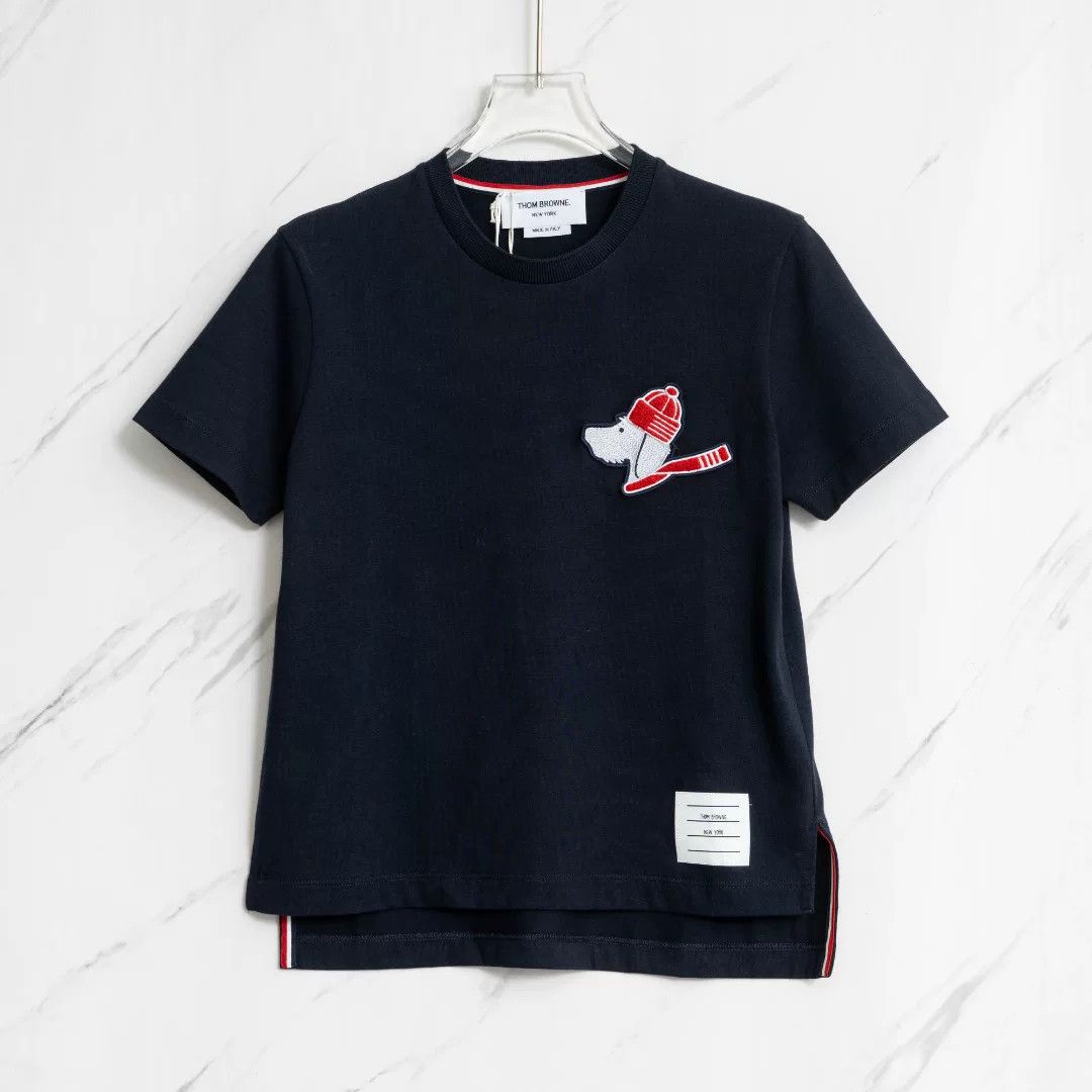Thom Browne Thom Browne Women's Navy Patch T-Shirt Size M / US 6-8 / IT 42-44 - 1 Thumbnail