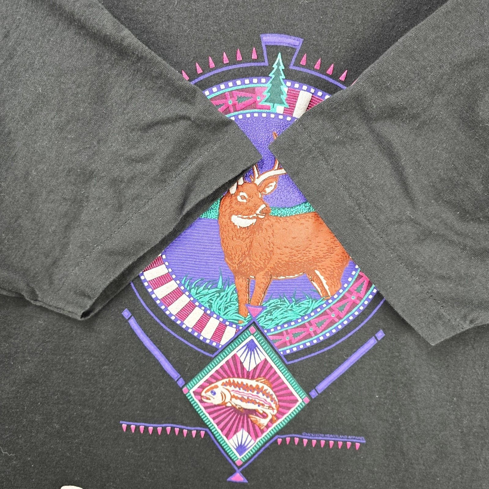 Other Vintage Heartland Apparel Oregon Shirt XL Black Deer Nature Size US XL / EU 56 / 4 - 6 Thumbnail